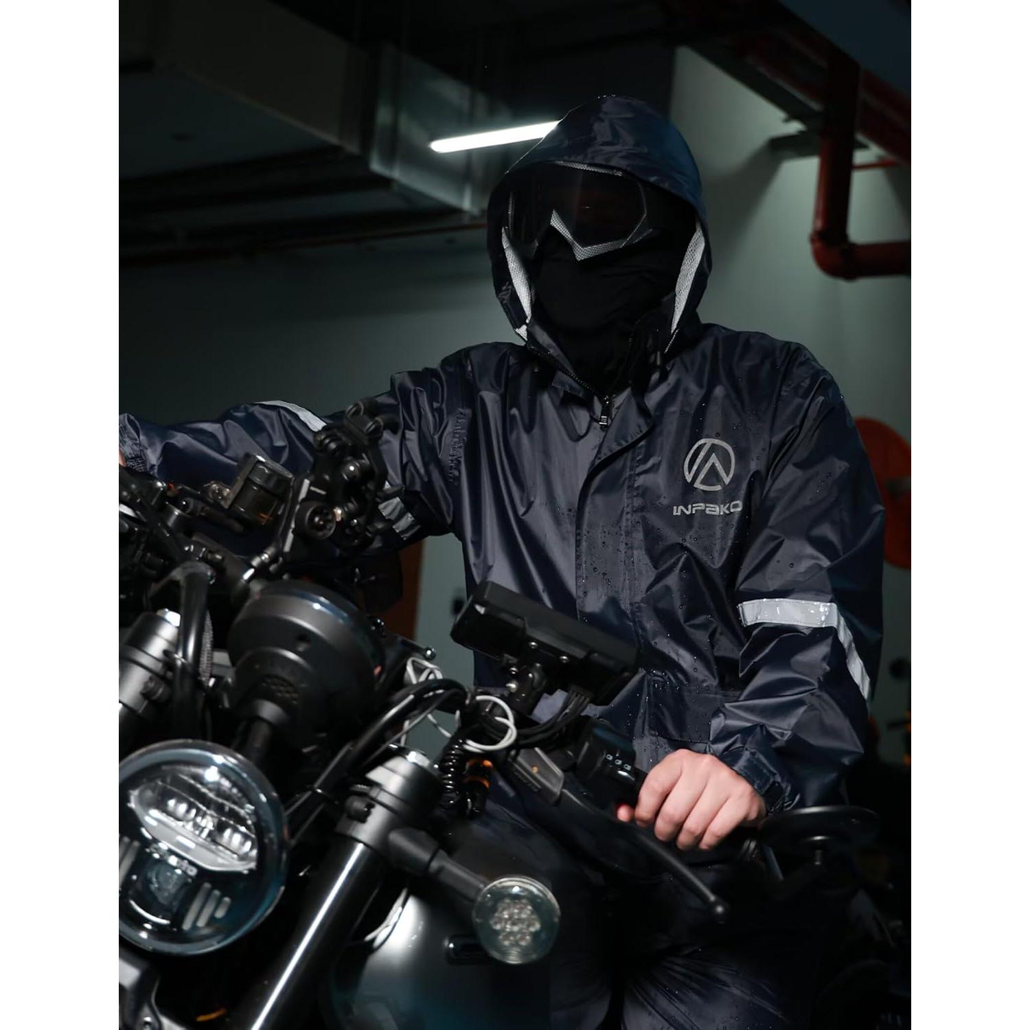 Traje de Lluvia Impermeable INPAKO para Hombres y Mujeres - Gris