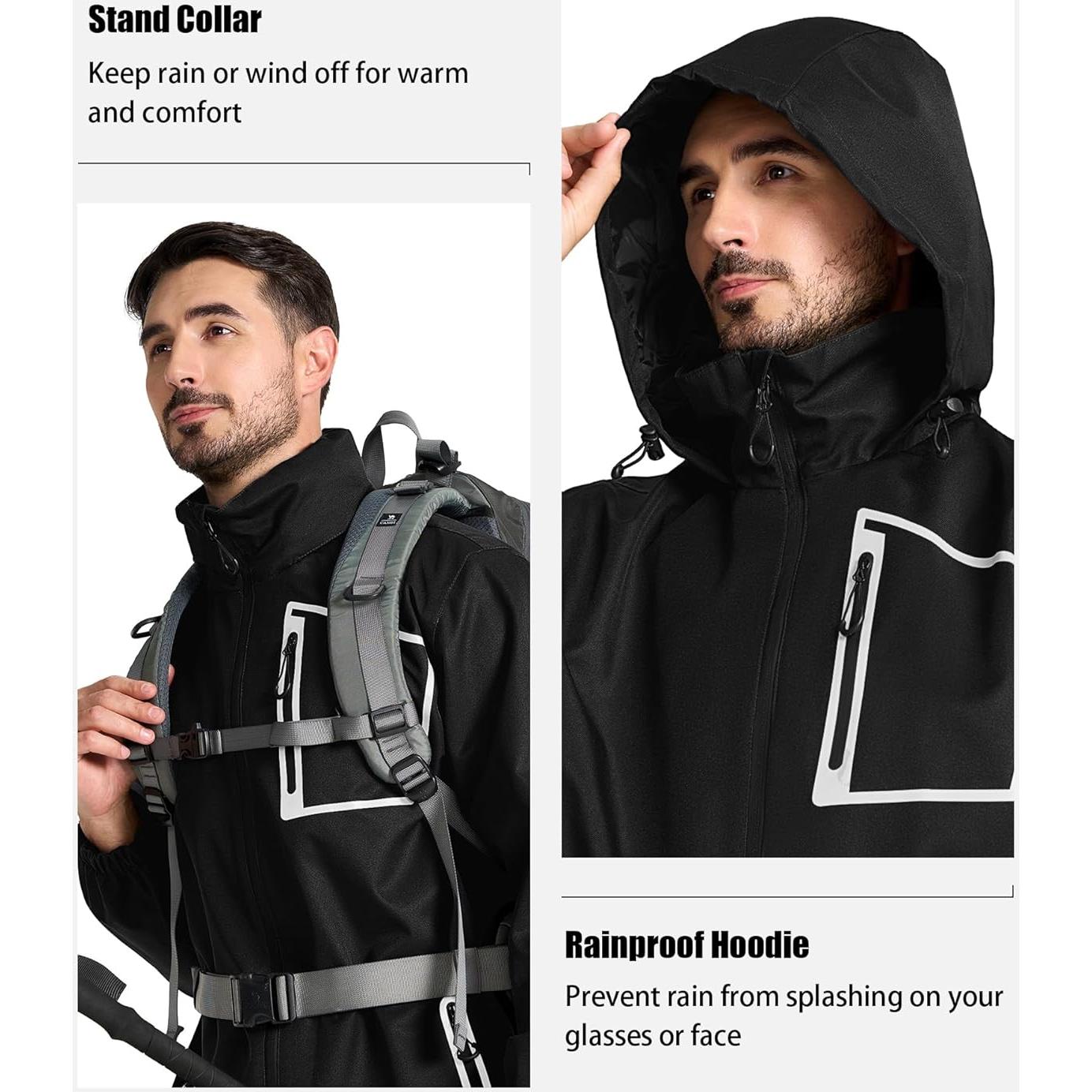 Traje de Lluvia Impermeable SWISSWELL Táctico Hombre Grande Negro