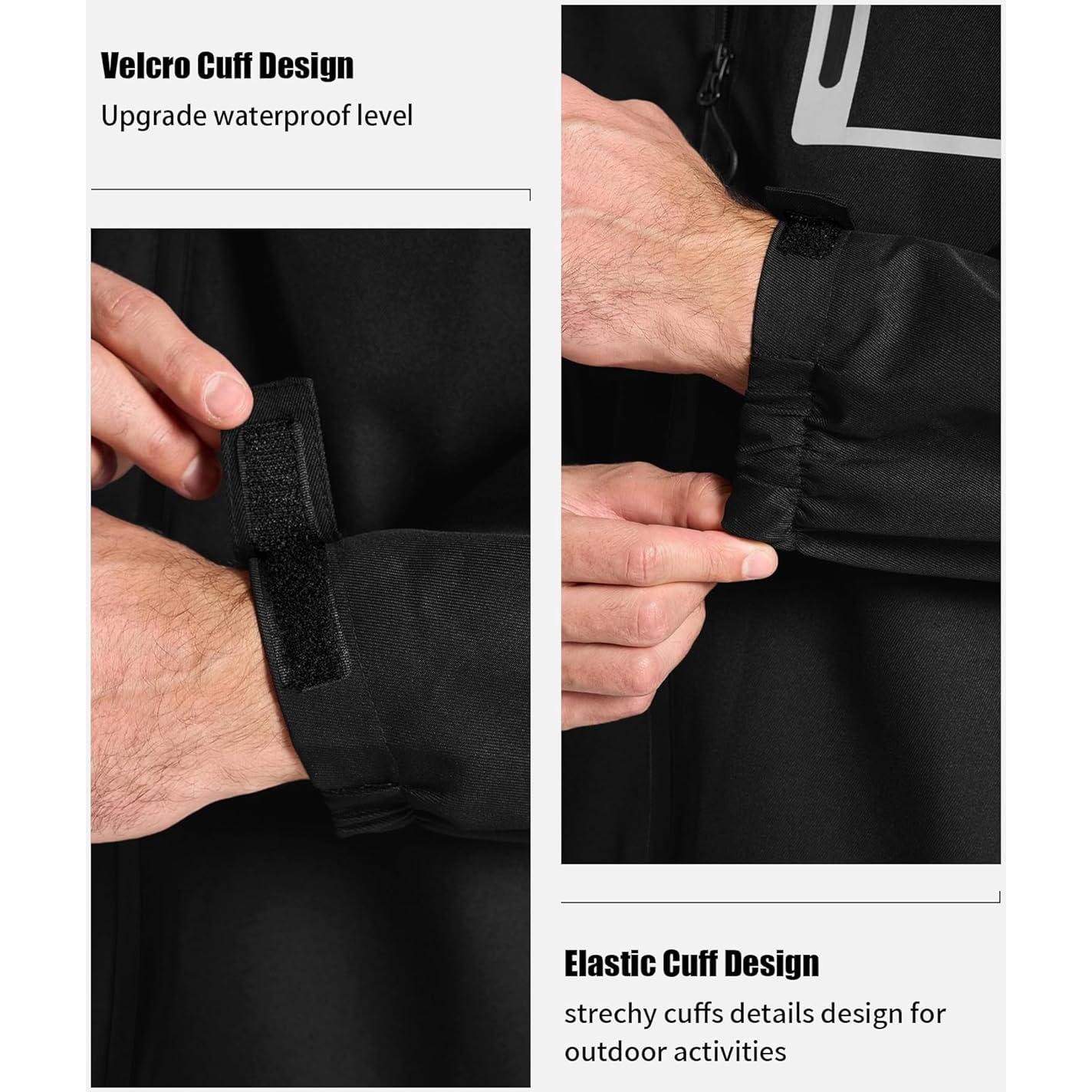 Traje de Lluvia Impermeable SWISSWELL Táctico Hombre Grande Negro