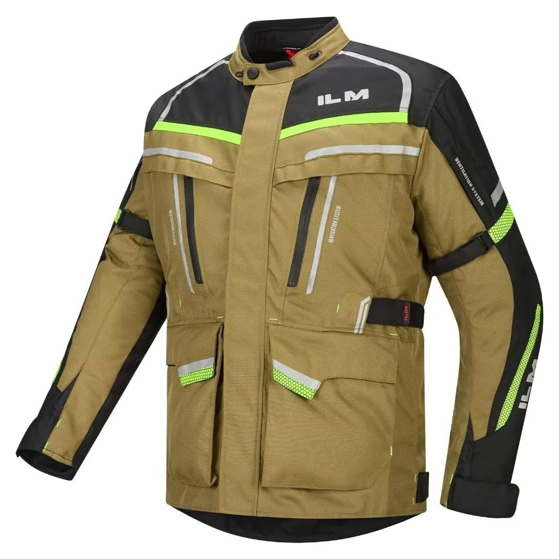 Chaqueta de Motocicleta ILM JRL3 Impermeable Térmica L