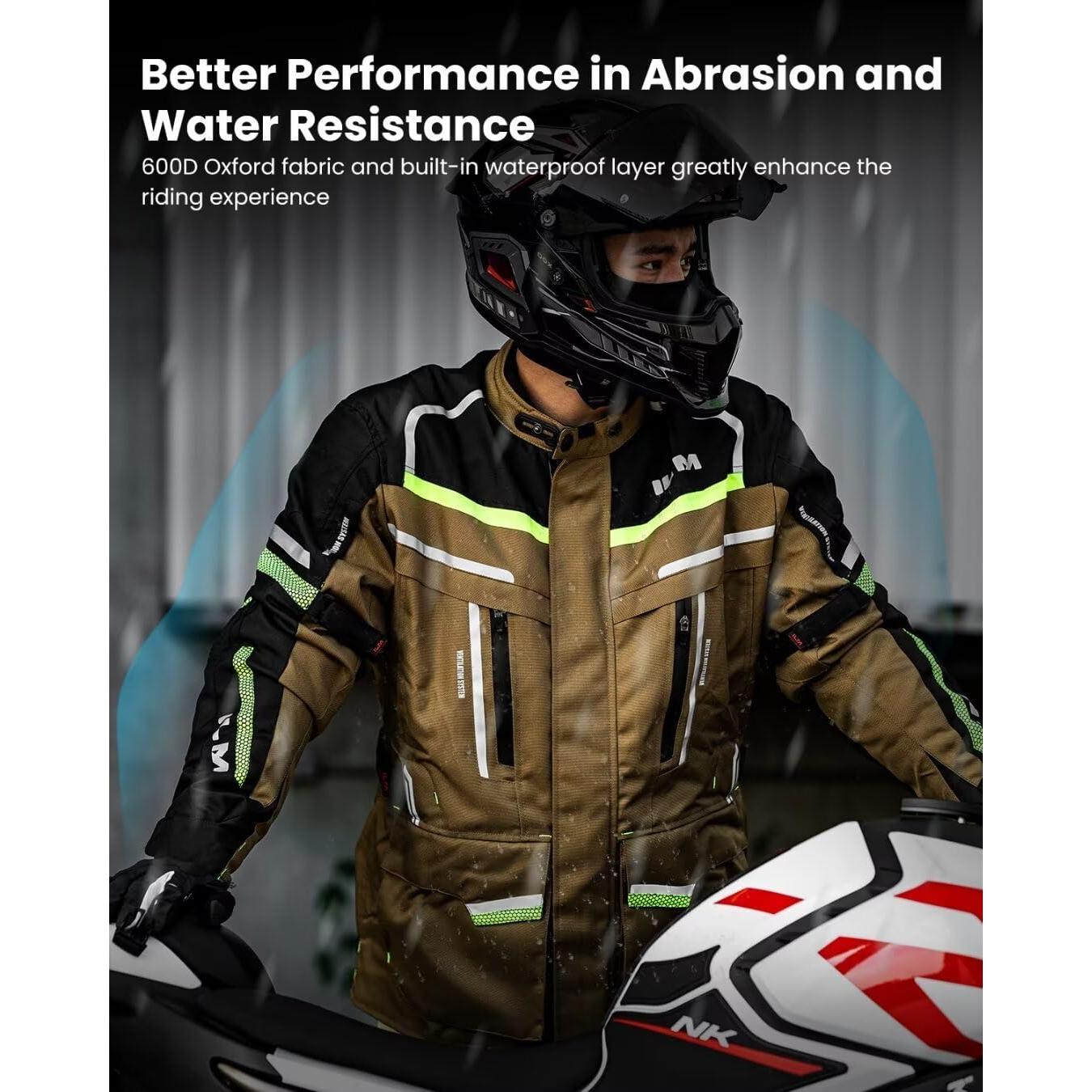 Chaqueta de Motocicleta ILM JRL3 Impermeable Térmica L