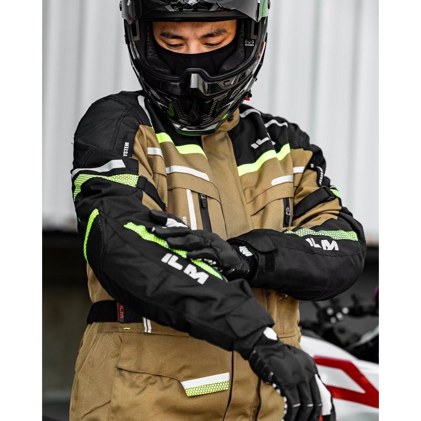 Chaqueta de Motocicleta ILM JRL3 Impermeable Térmica L