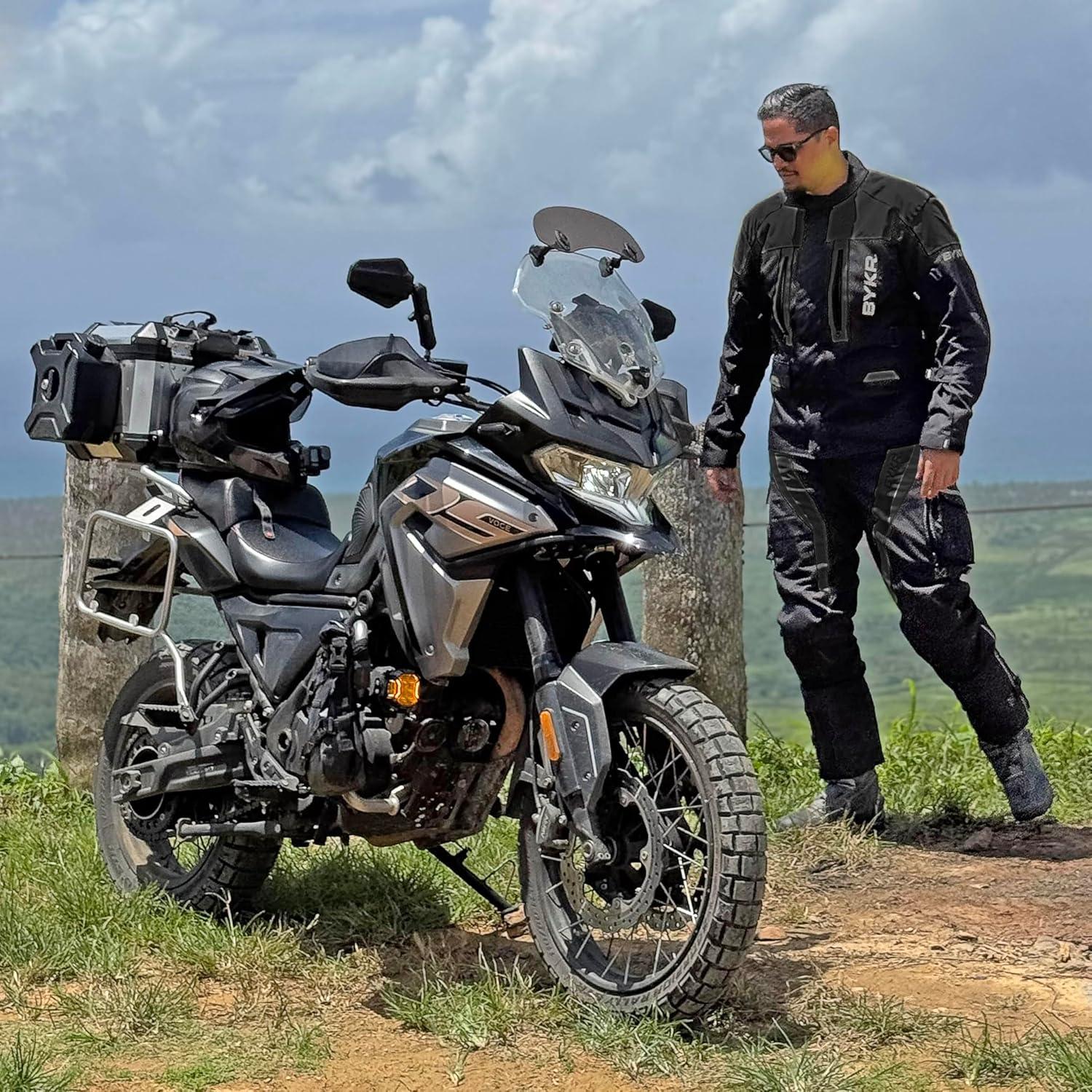 Chaqueta de Motocicleta BYKR MJ1 Aventura Unisex CE Impermeable