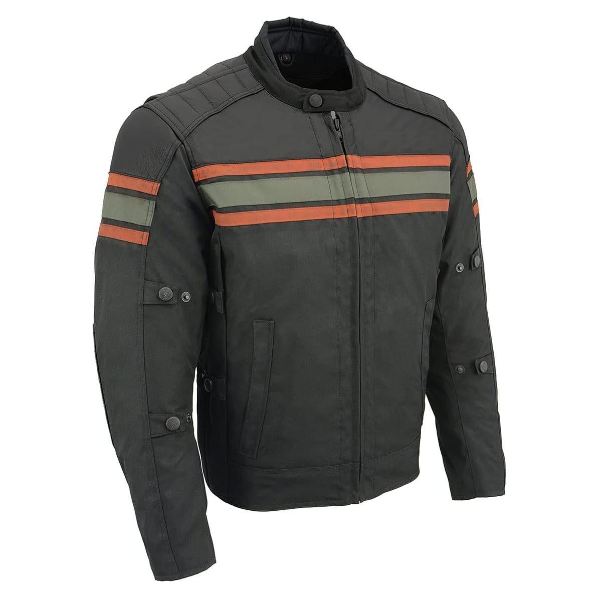 Chaqueta de motocicleta MPM1751 cuero y textil para hombres