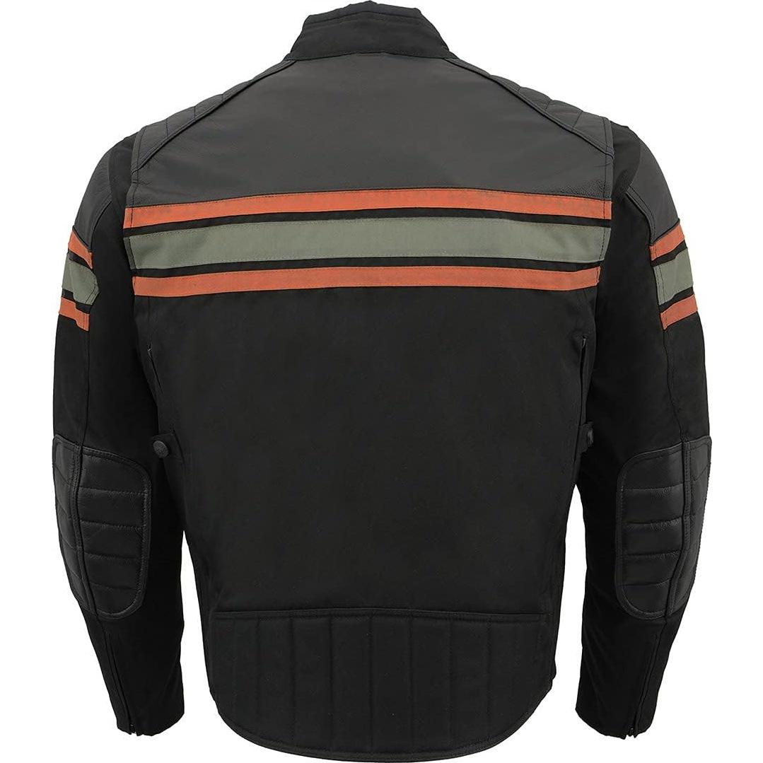 Chaqueta de motocicleta MPM1751 cuero y textil para hombres