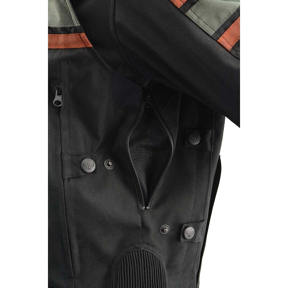 Chaqueta de motocicleta MPM1751 cuero y textil para hombres