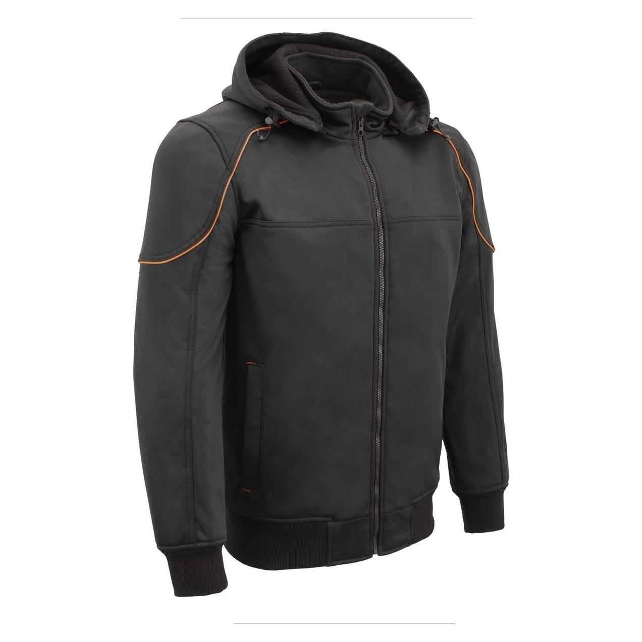 Chaqueta de Sudadera con Capucha Milwaukee Leather MPM1764 Negra