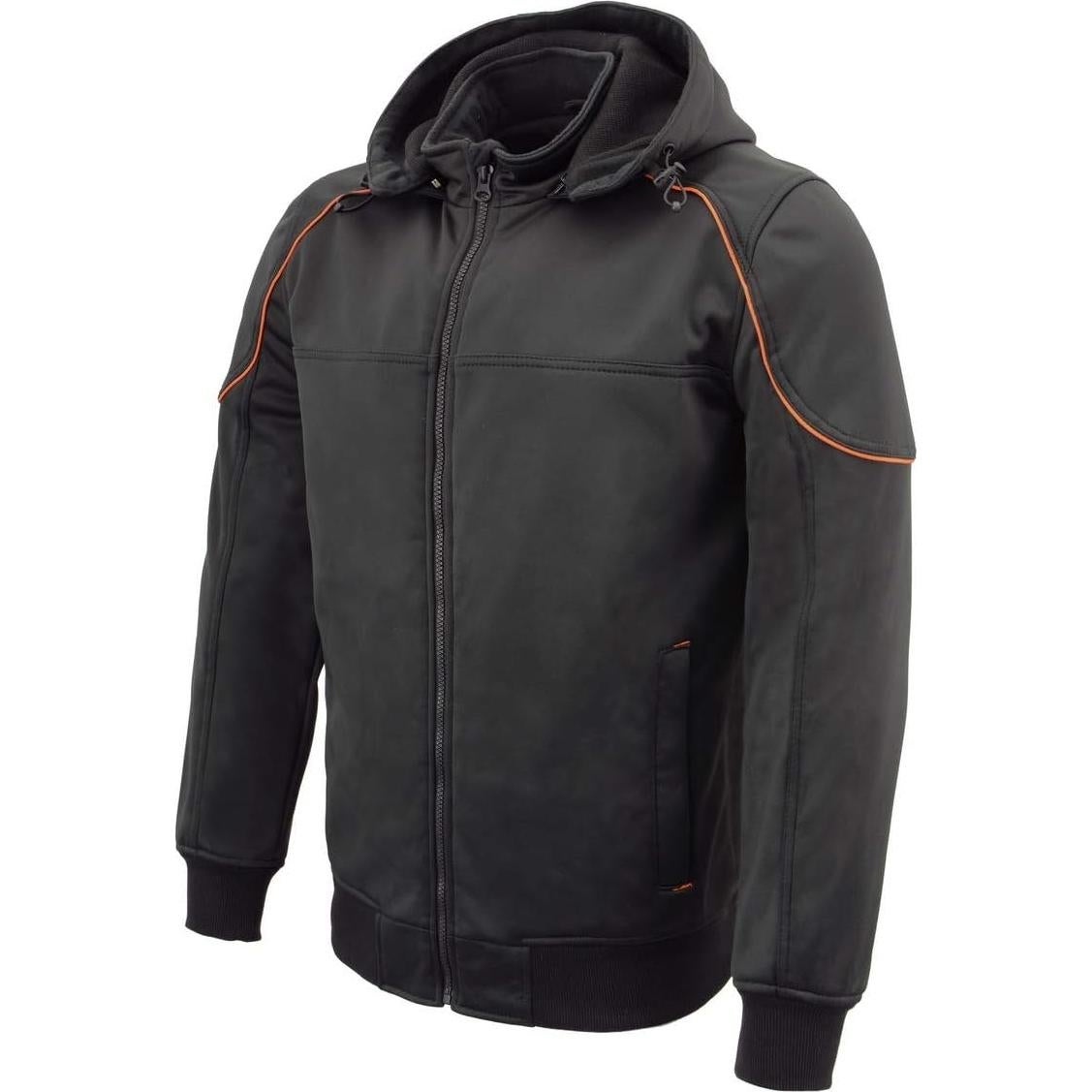 Chaqueta de Sudadera con Capucha Milwaukee Leather MPM1764 Negra
