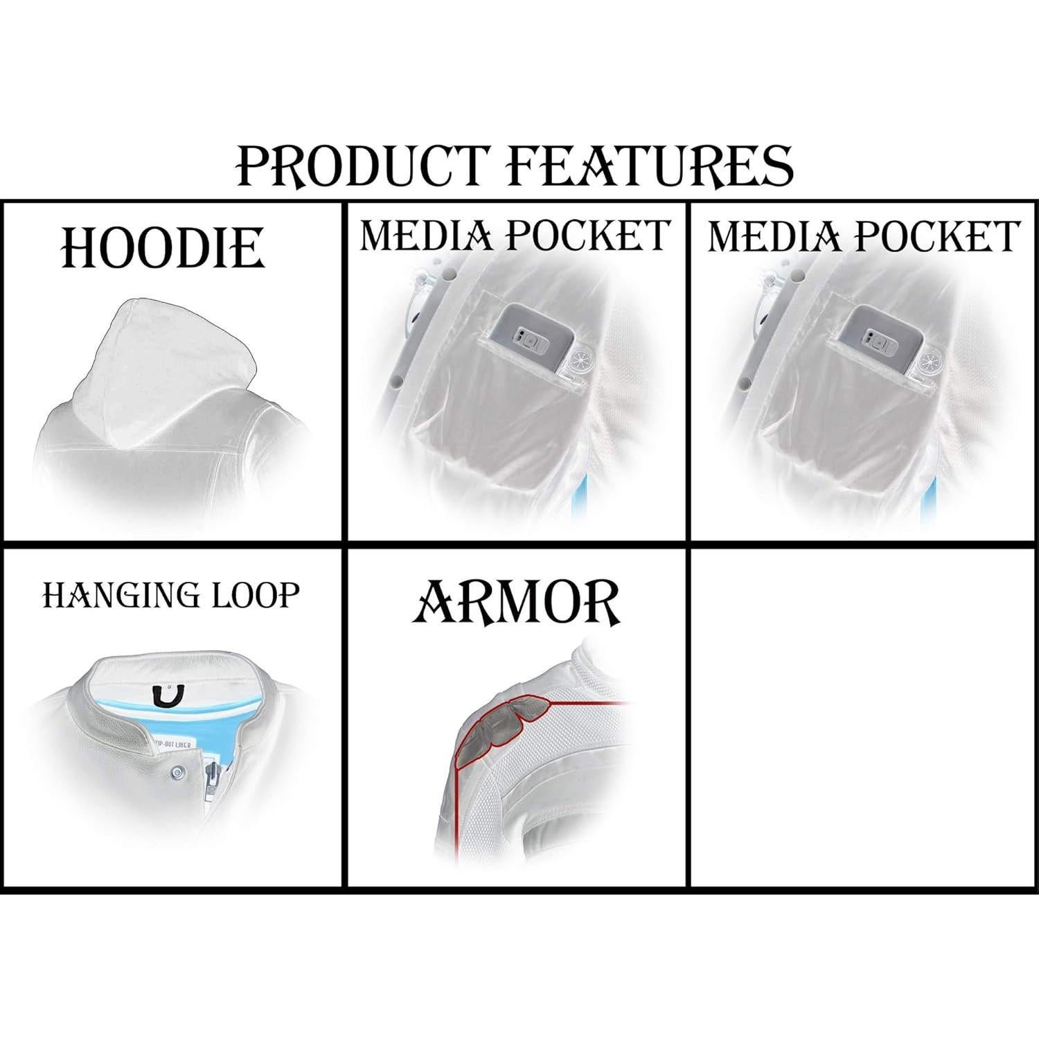 Sudadera con Capucha Milwaukee Leather MPM1788 Negra CE Hombre