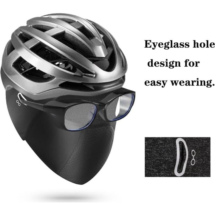 Gorro Térmico de Invierno para Ciclismo Forrado Polar Negro