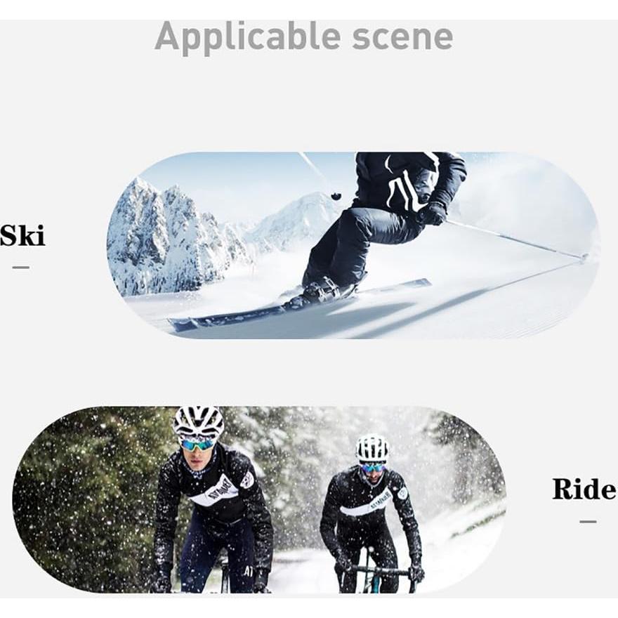 Gorro Térmico de Invierno para Ciclismo Forrado Polar Negro