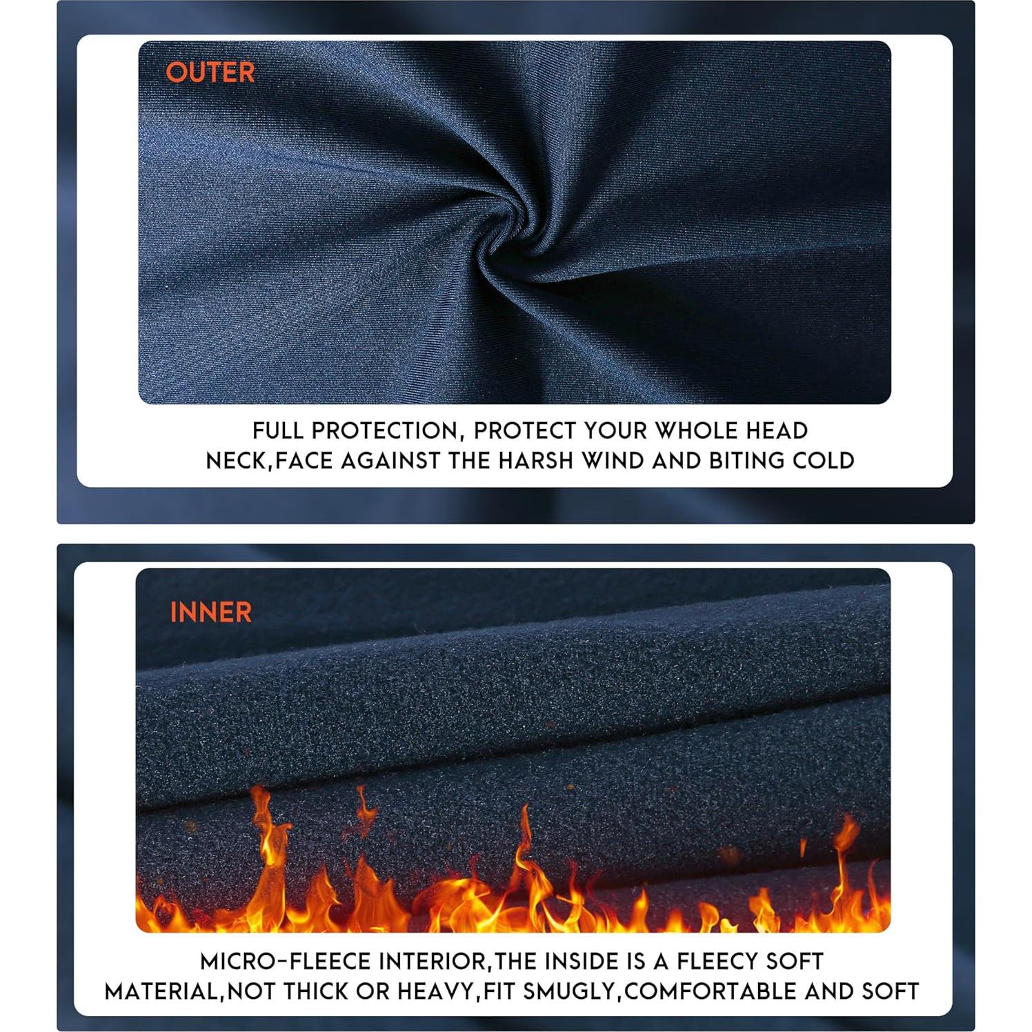 Máscara Balaclava Térmica para Clima Frío - Unisex Negro/Azul