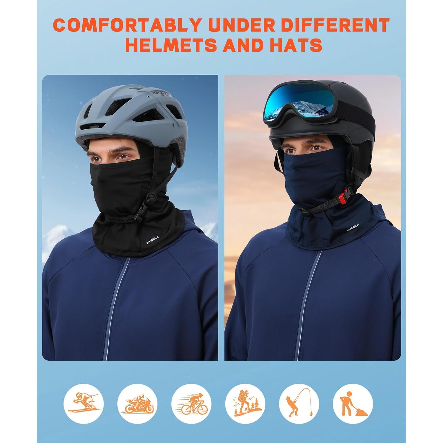 Máscara Balaclava Térmica para Clima Frío - Unisex Negro/Azul