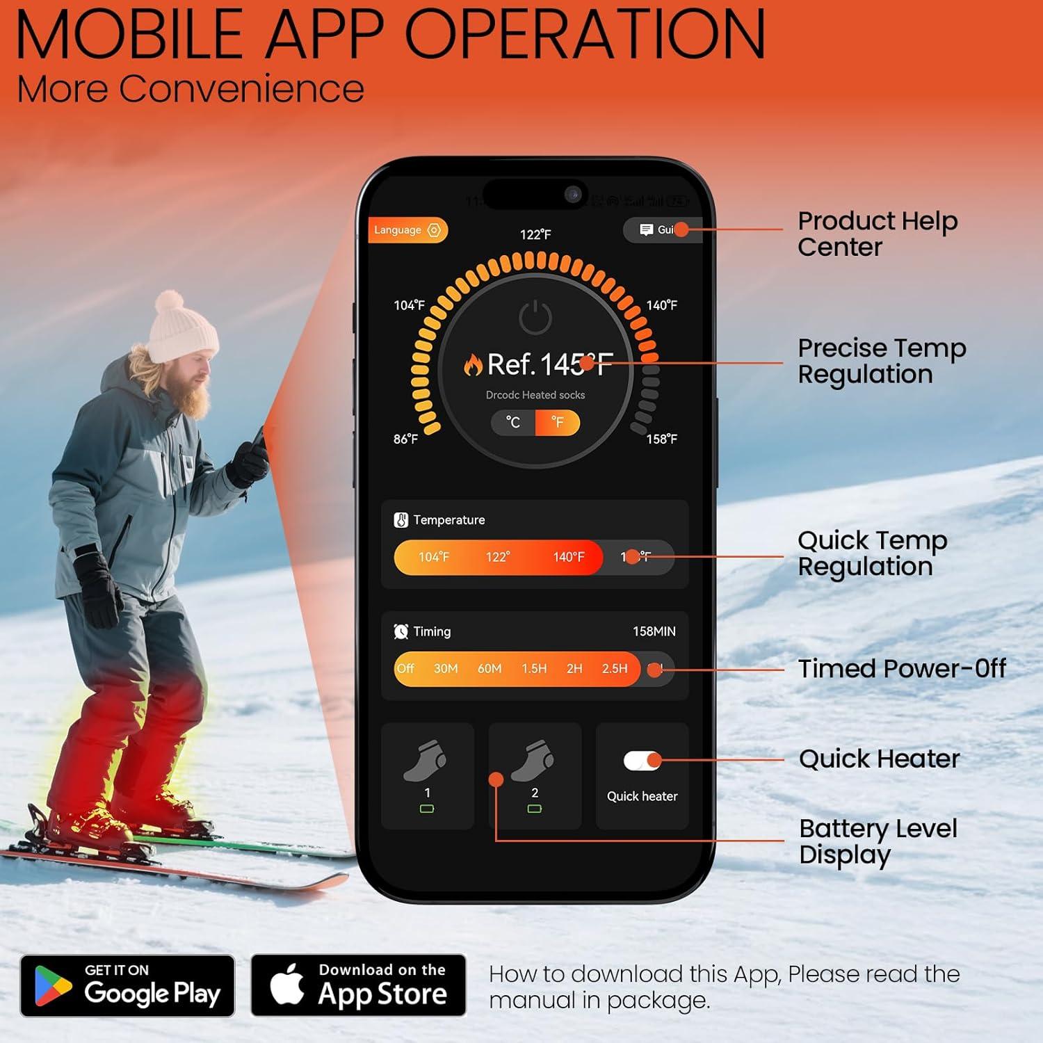 Calcetines Térmicos Eléctricos Surgoal DZG-08 de Lana Merino