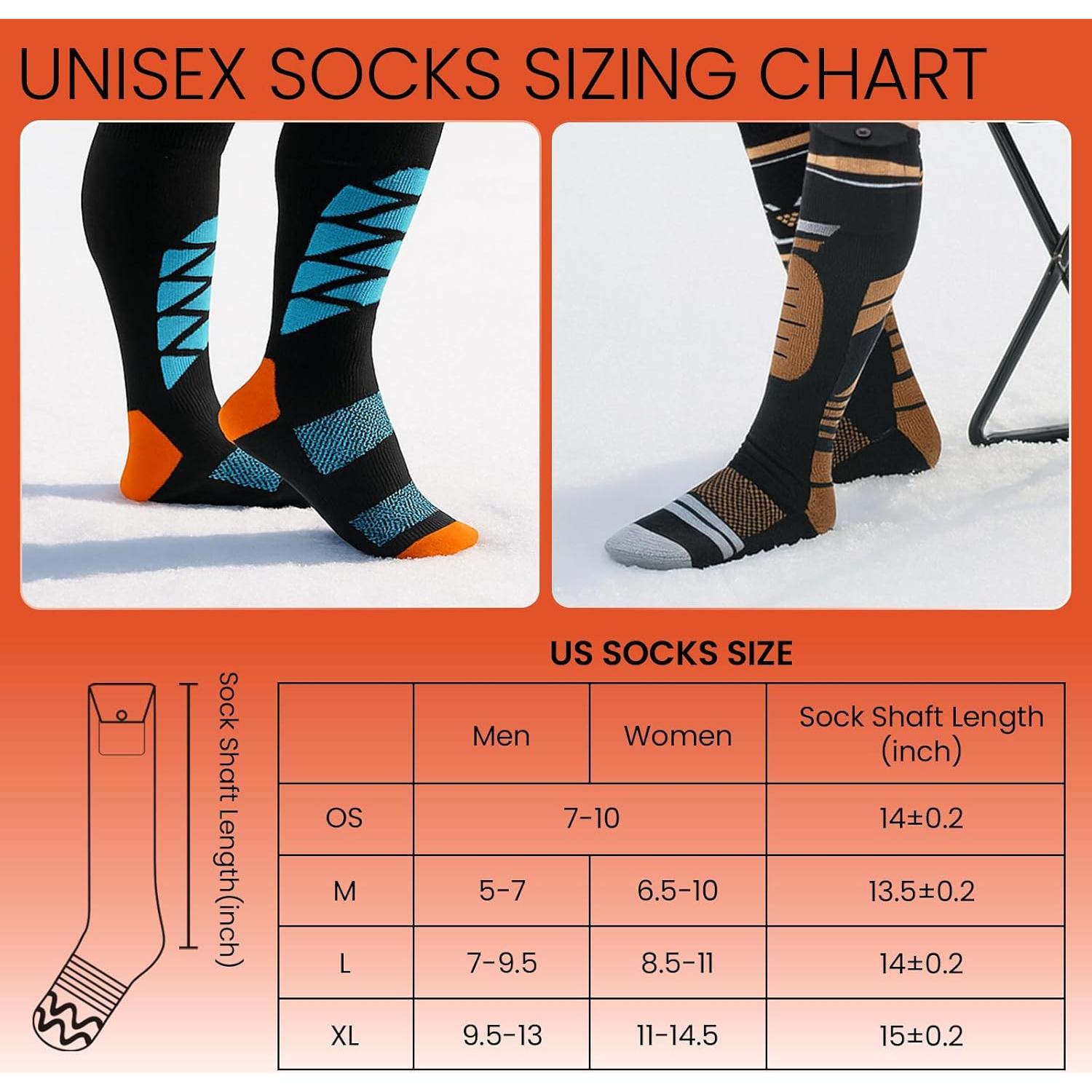 Calcetines Térmicos Eléctricos Surgoal DZG-08 de Lana Merino