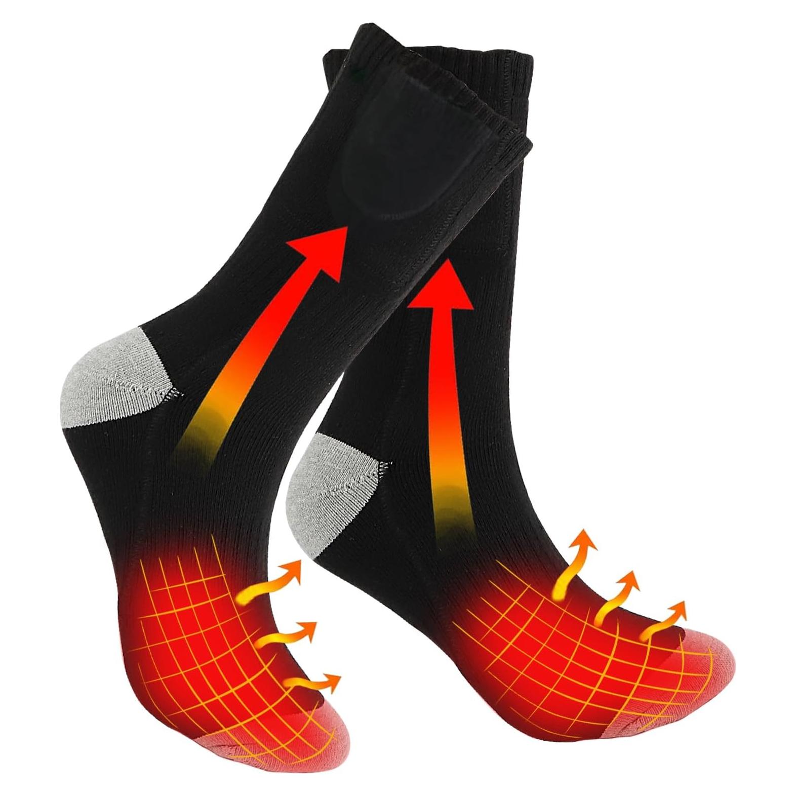 Calcetines Eléctricos Calentados Hettluo 5V 4000mAh Unisex