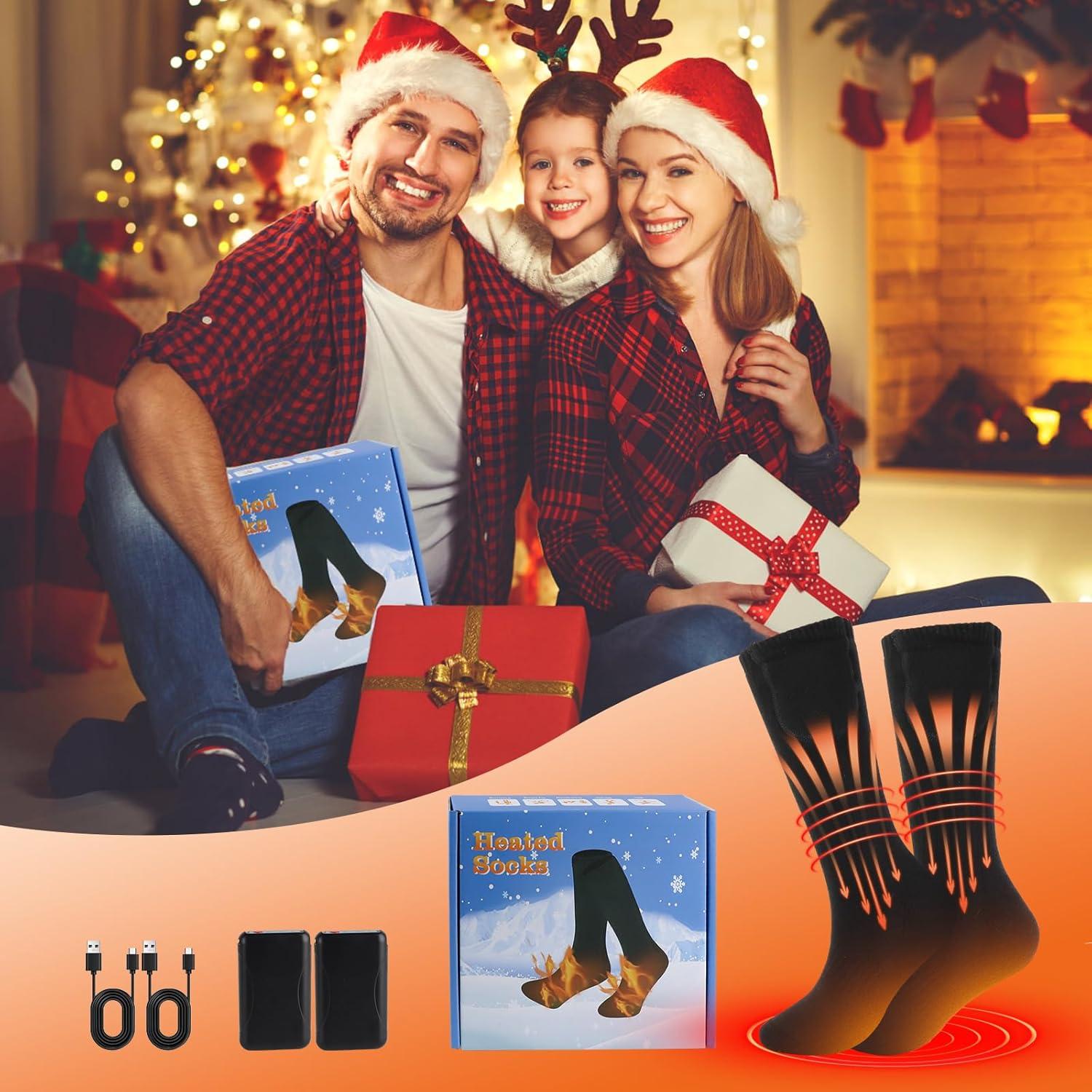 Calcetines Eléctricos Calentados Hettluo 5V 4000mAh Unisex