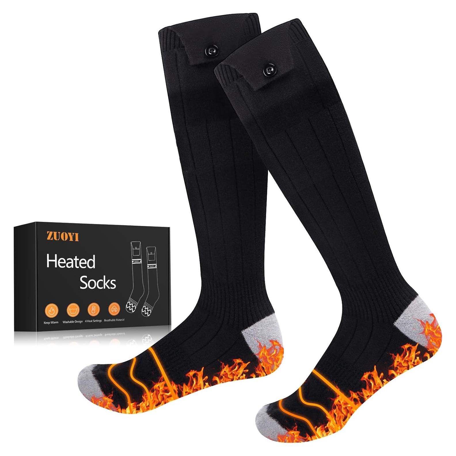 Calcetines Calentados ZUOYI Unisex 5000mAh 4 Niveles Calor