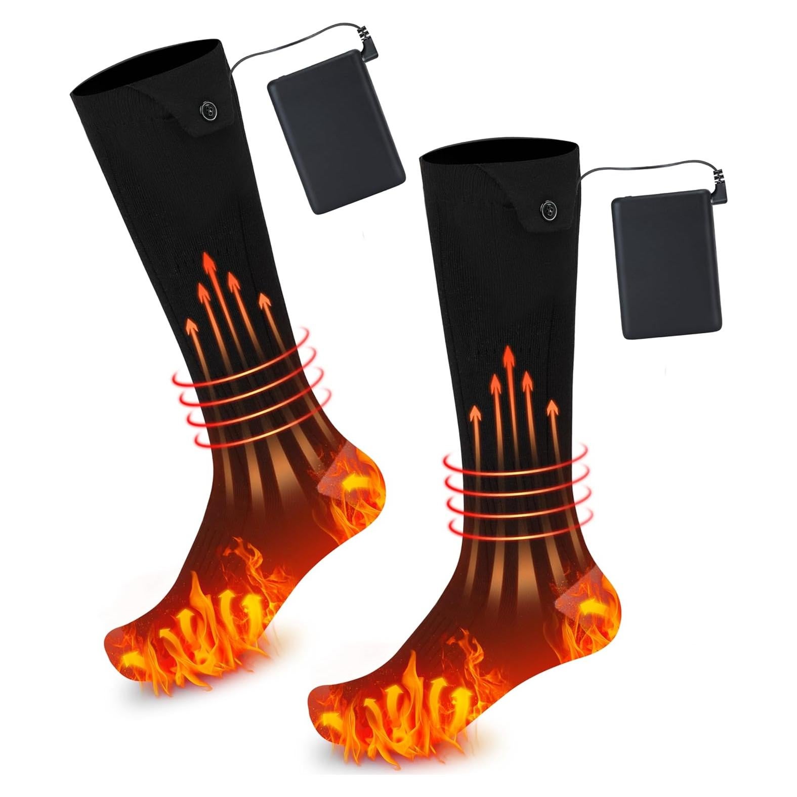 Calcetines Calentados AiQiKang Unisex con Batería Recargable