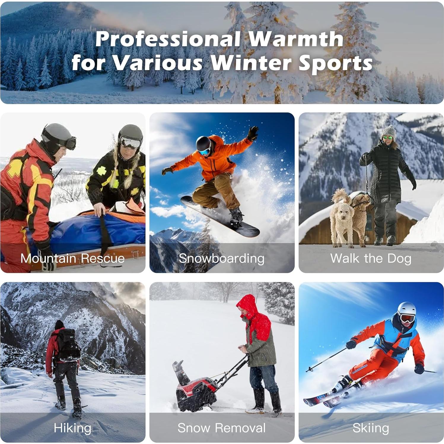 Calcetines Calentados AiQiKang Unisex con Batería Recargable