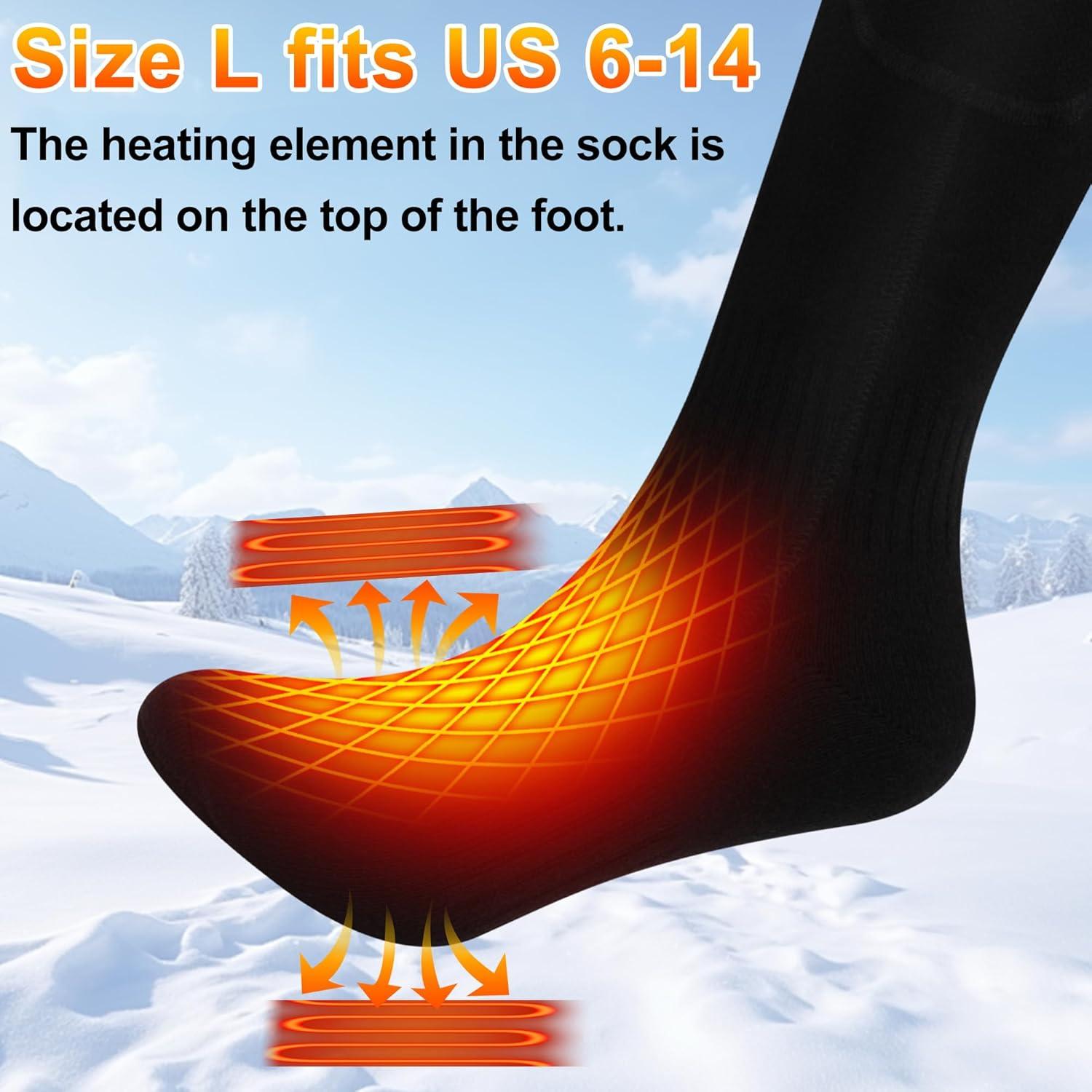 Calcetines Calentados CODSOK 3.7V 4000mAh Unisex Negros