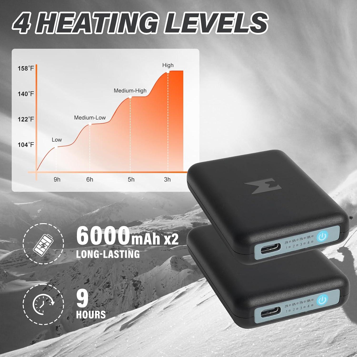 Calcetines Calentados PEKWZIZ MZ-2502 5V 6000mAh Unisex