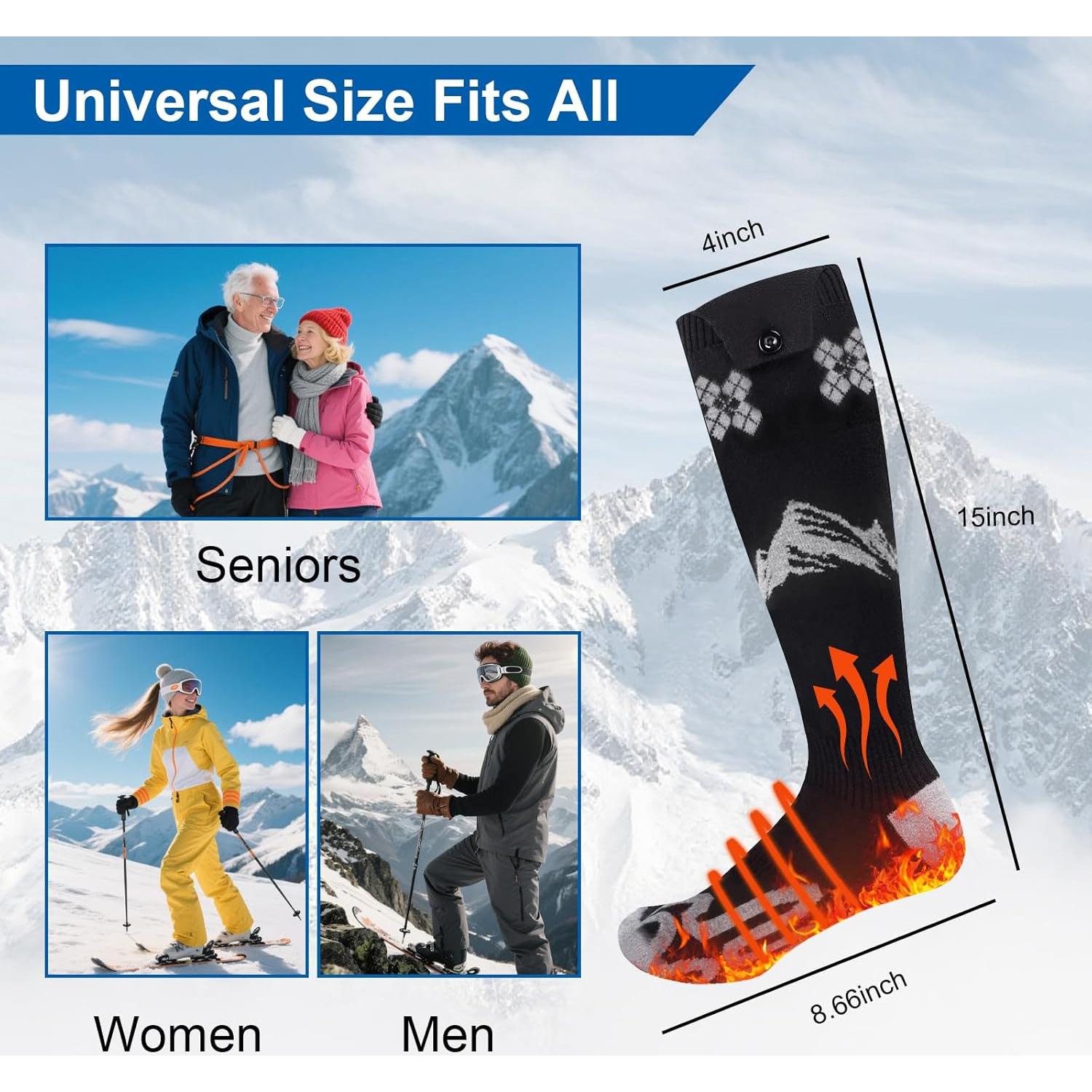 Calcetines Calentados Julysky SK-02 Unisex 5000mAh 4 Niveles