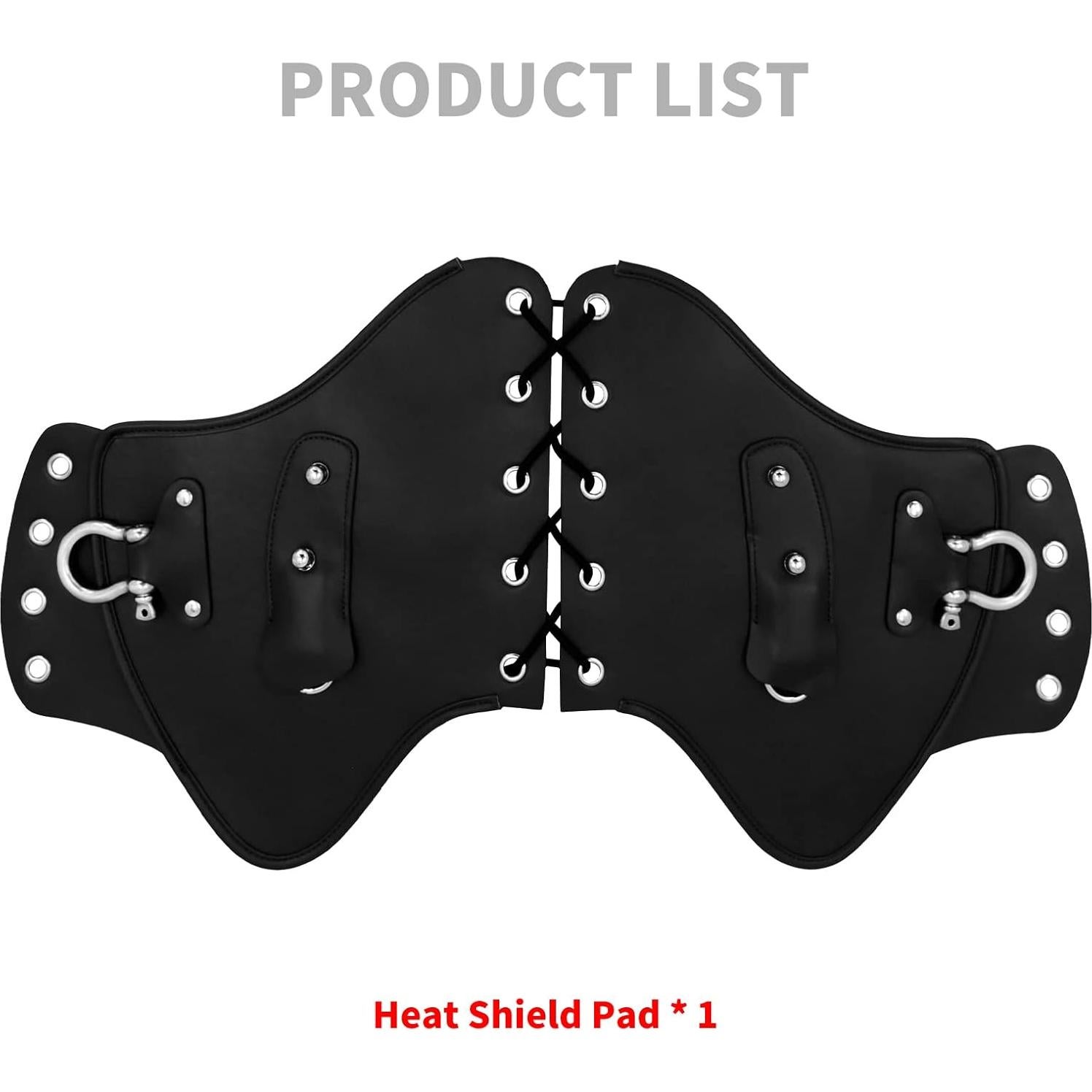 Deflectores de Calor para Silla Universal Motosikleta Cuero Negro