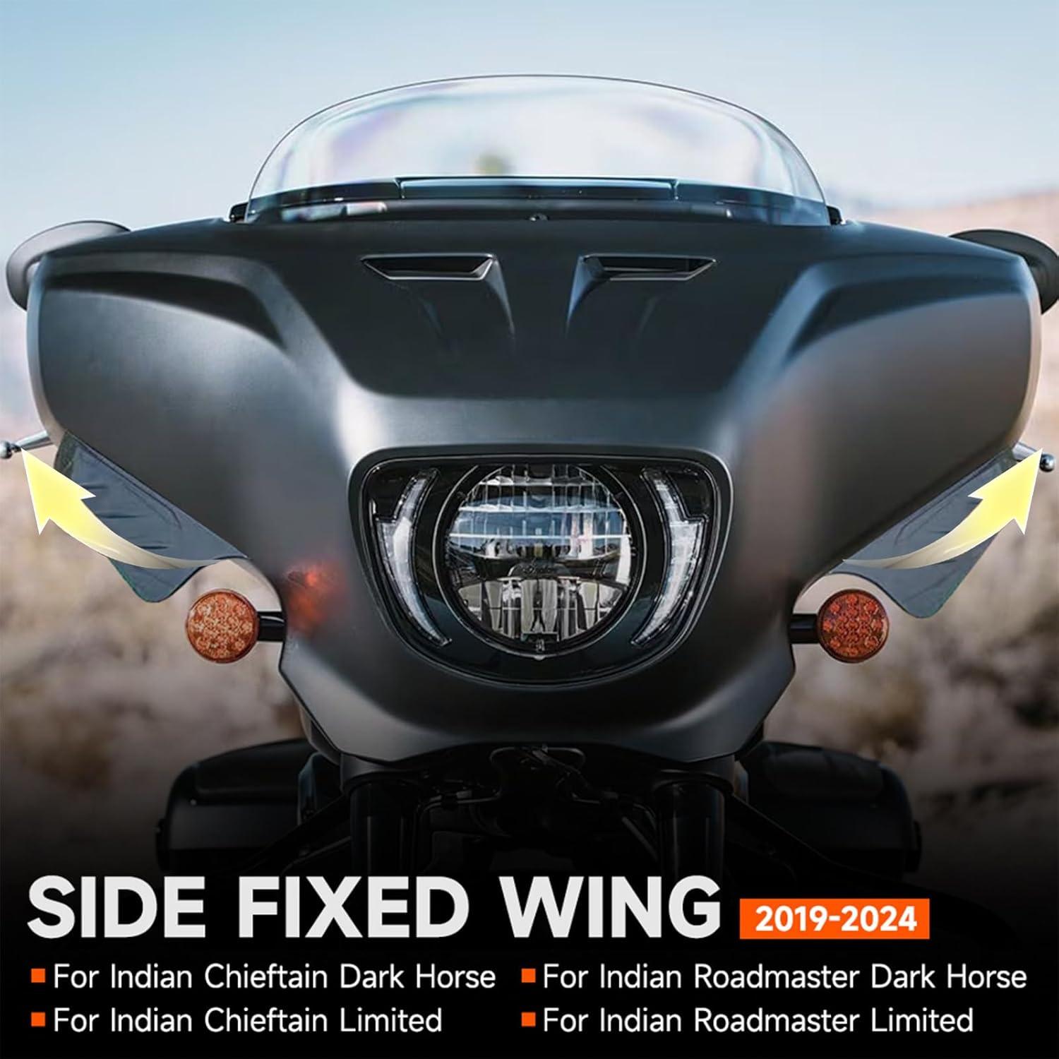 Deflectores de aire FWXEOZ para Indian Chieftain 2019-2024 Negro
