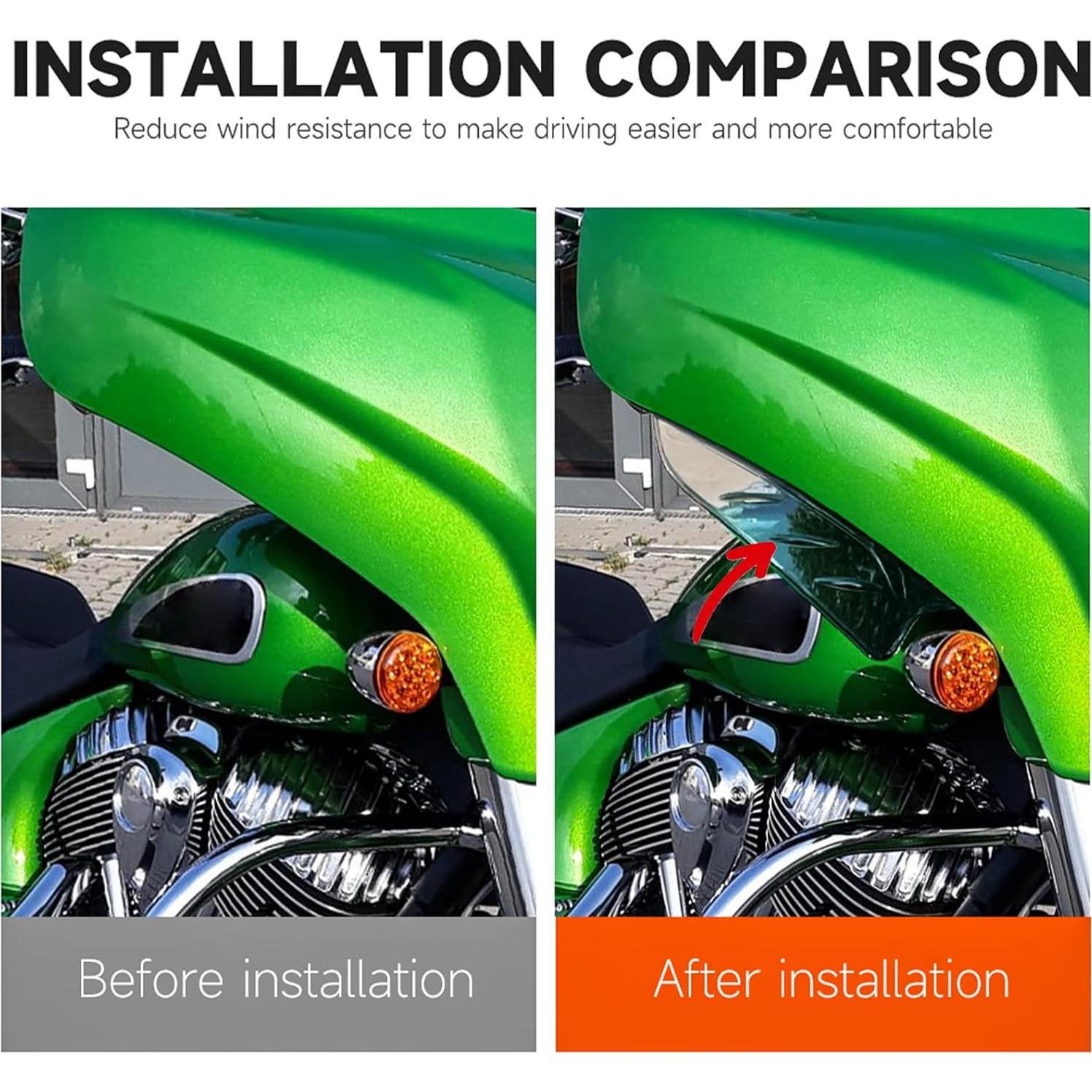 Deflectores de aire FWXEOZ para Indian Chieftain 2019-2024 Negro