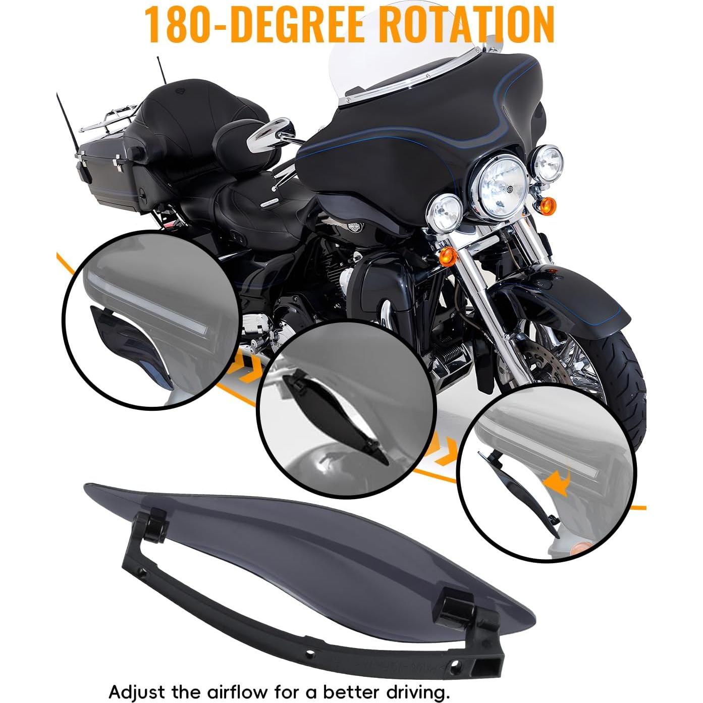 Deflectores de Aire Ajustables LuxeMoto para Harley 2014-2023
