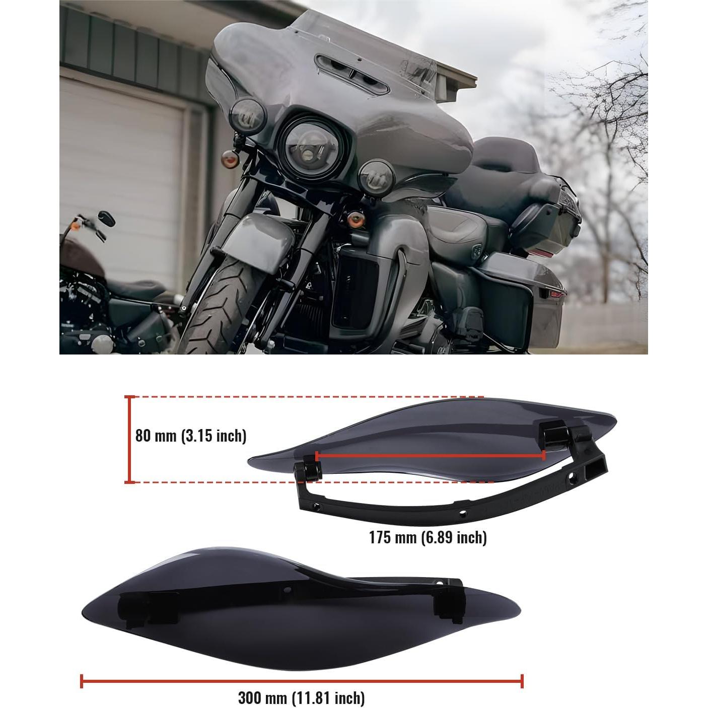 Deflectores de Aire Ajustables LuxeMoto para Harley 2014-2023