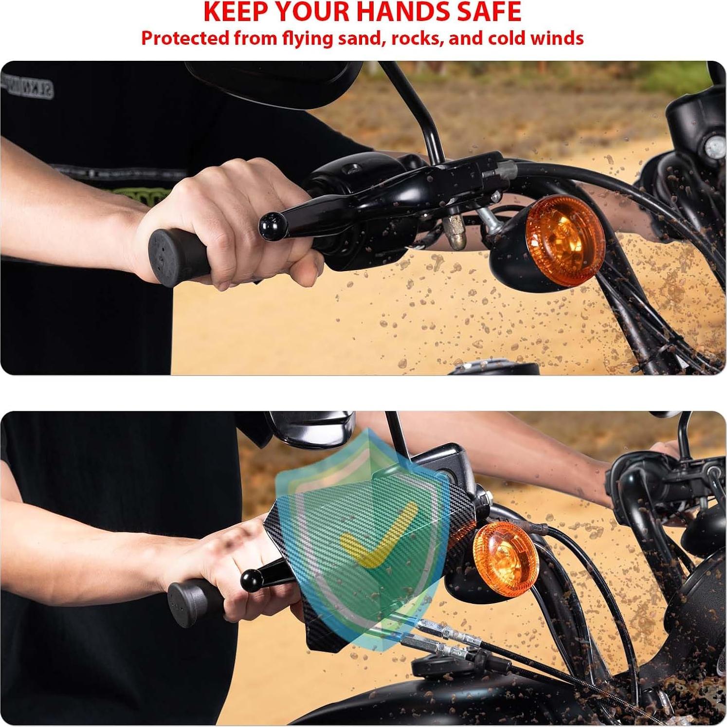 Protectores de Manos Mofun para Motocicleta 2007-2025 Negro