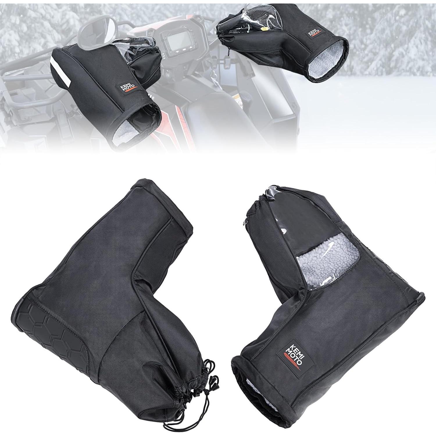 Guantes ATV KEMIMOTO Mitones de Manillar Impermeables 37x35 cm