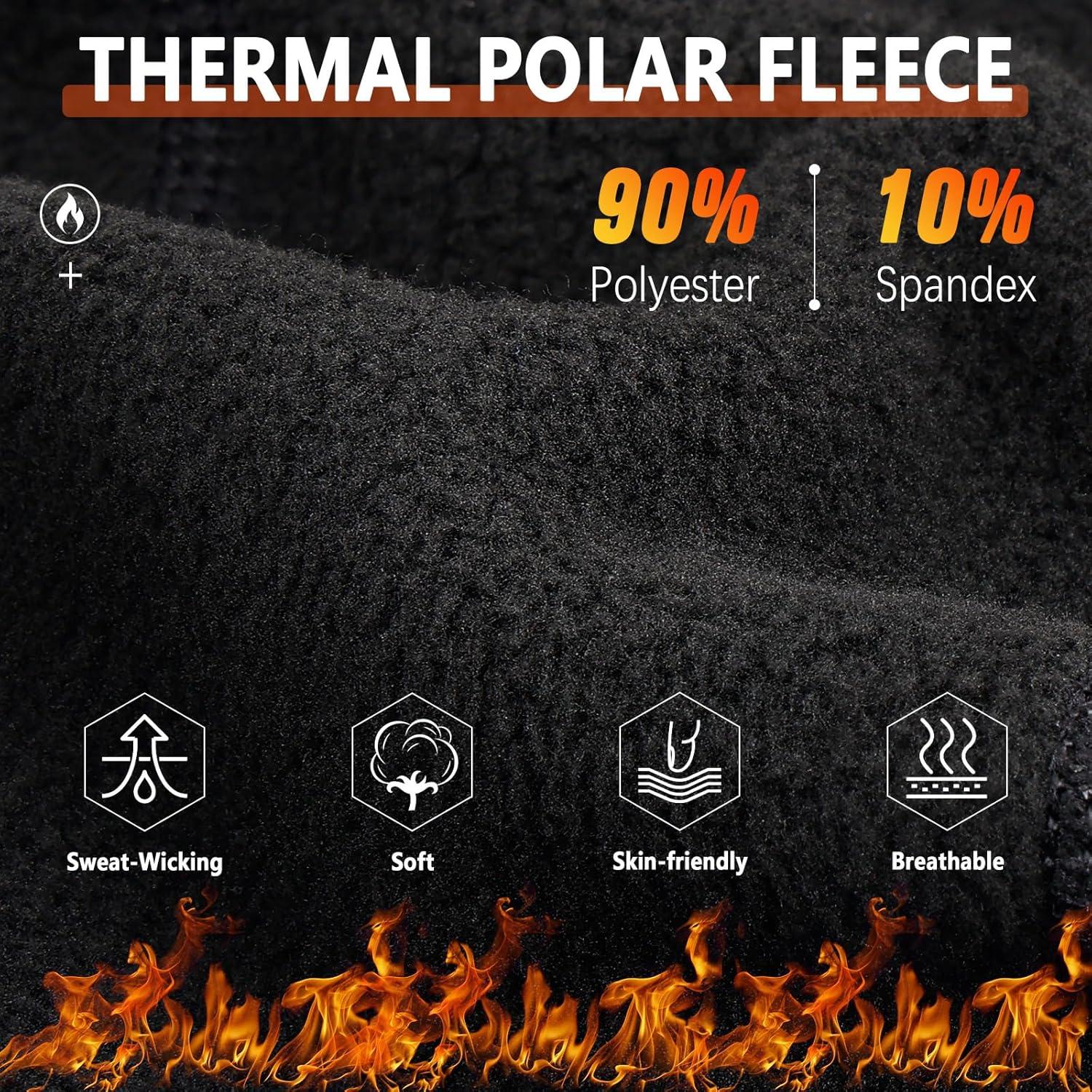 Gorro Térmico Invierno Hombre Forro Casco Negro a Prueba de Viento