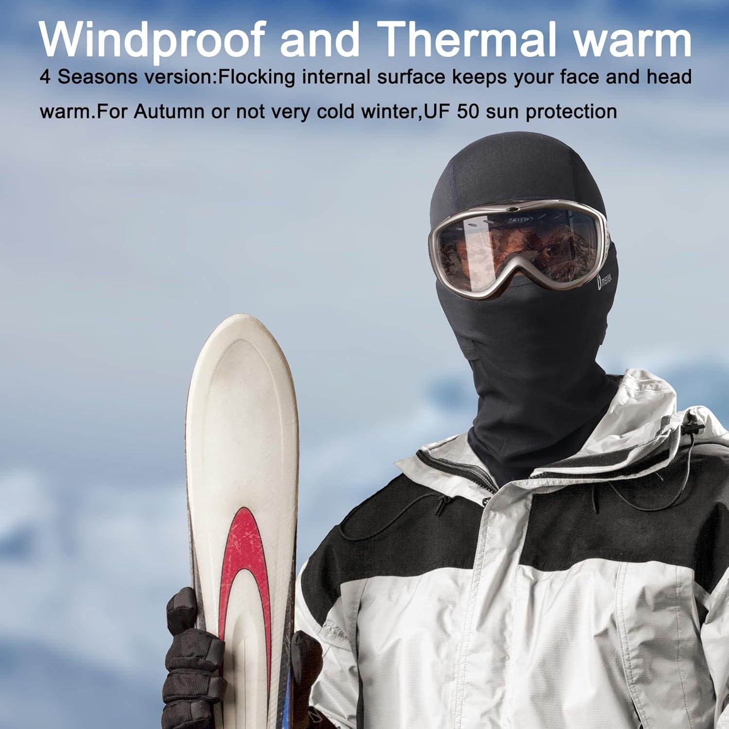 Pasamontañas de Motocicleta Negro - Alta Elasticidad UPF50+