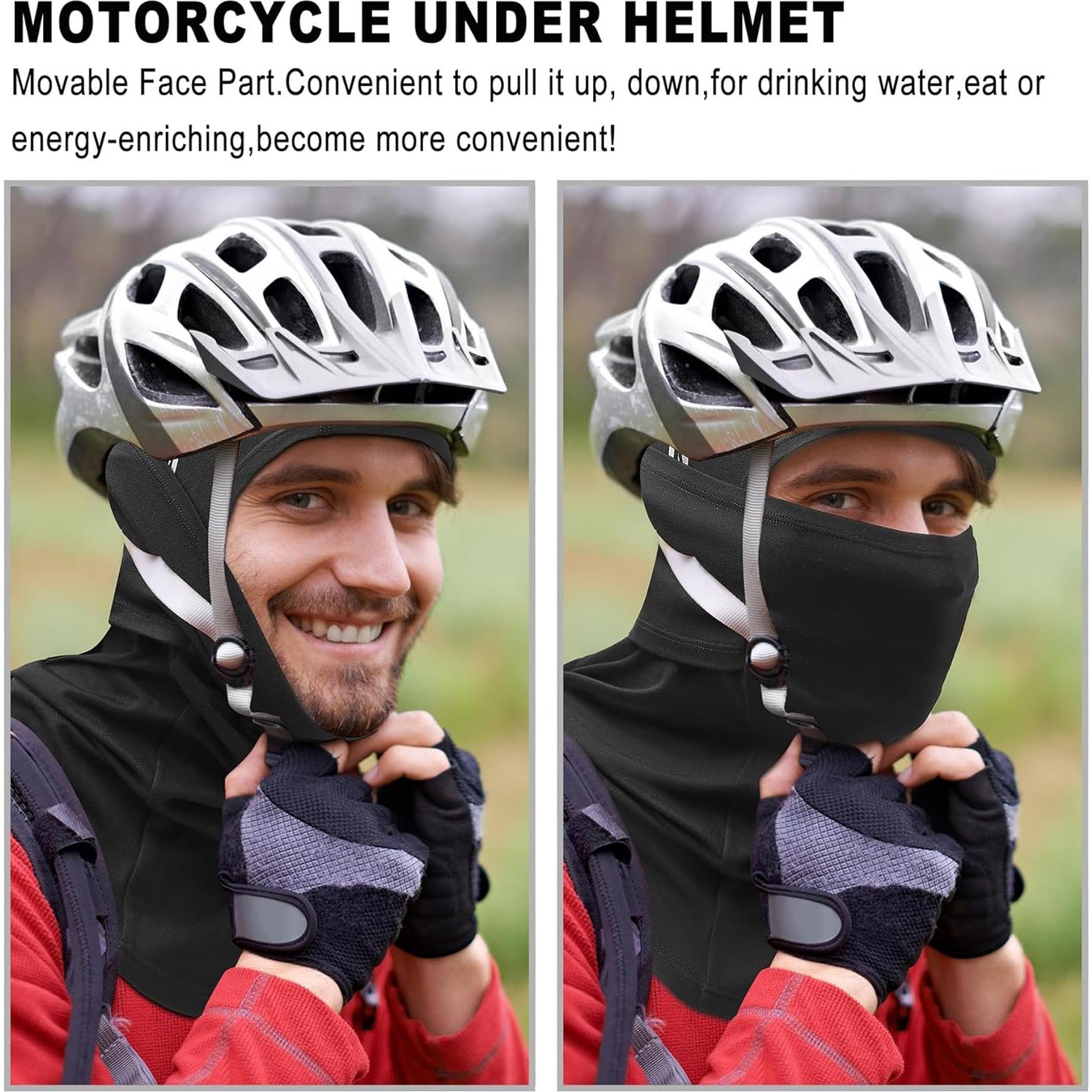 Pasamontañas de Motocicleta Negro - Alta Elasticidad UPF50+