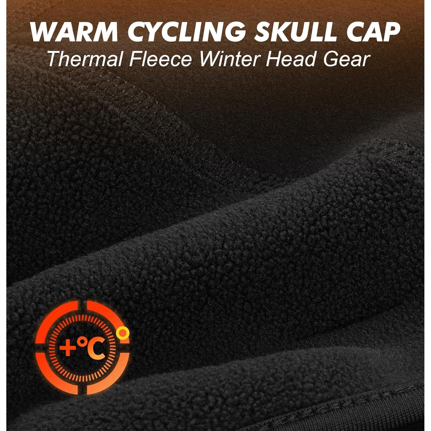 Gorro Térmico MELASA de Forro Polar para Ciclismo - Negro