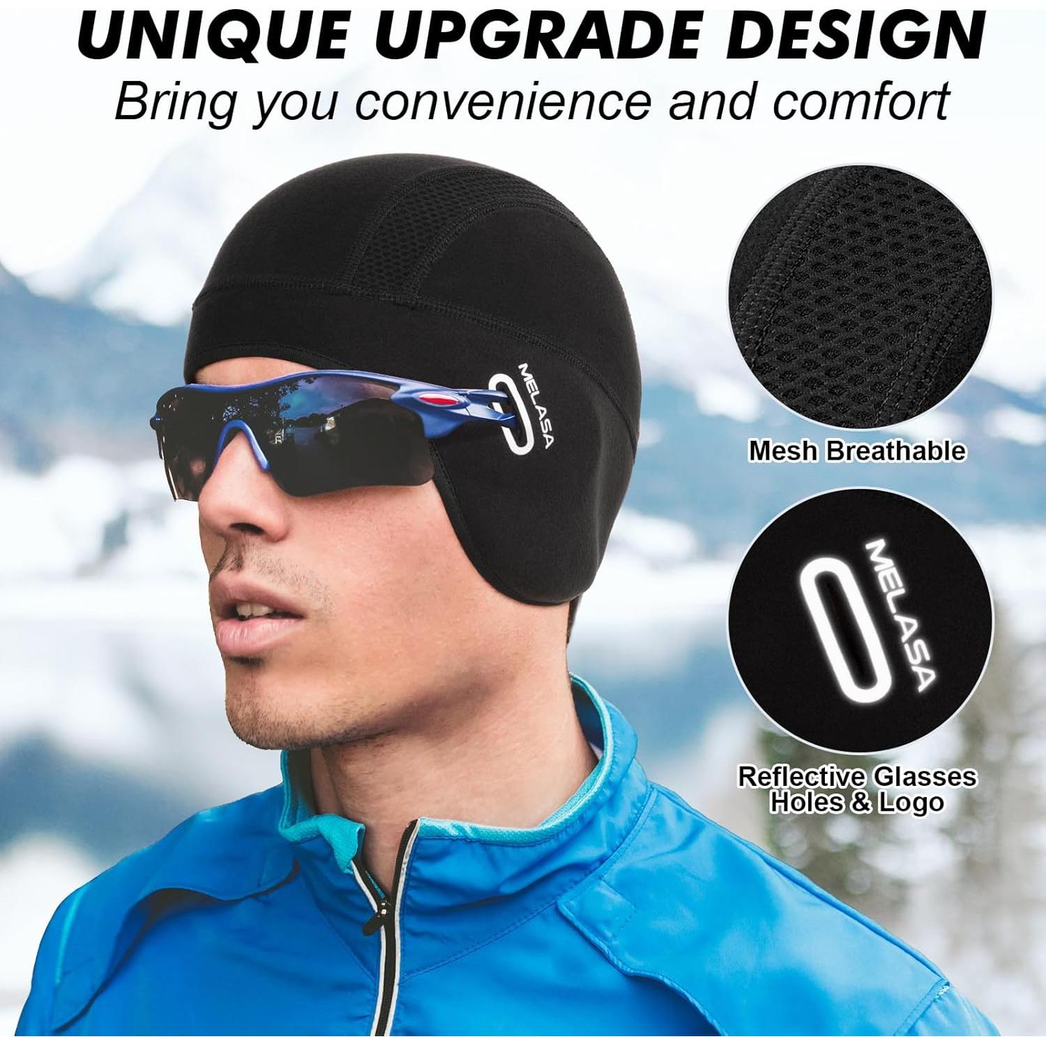Gorro Térmico MELASA de Forro Polar para Ciclismo - Negro