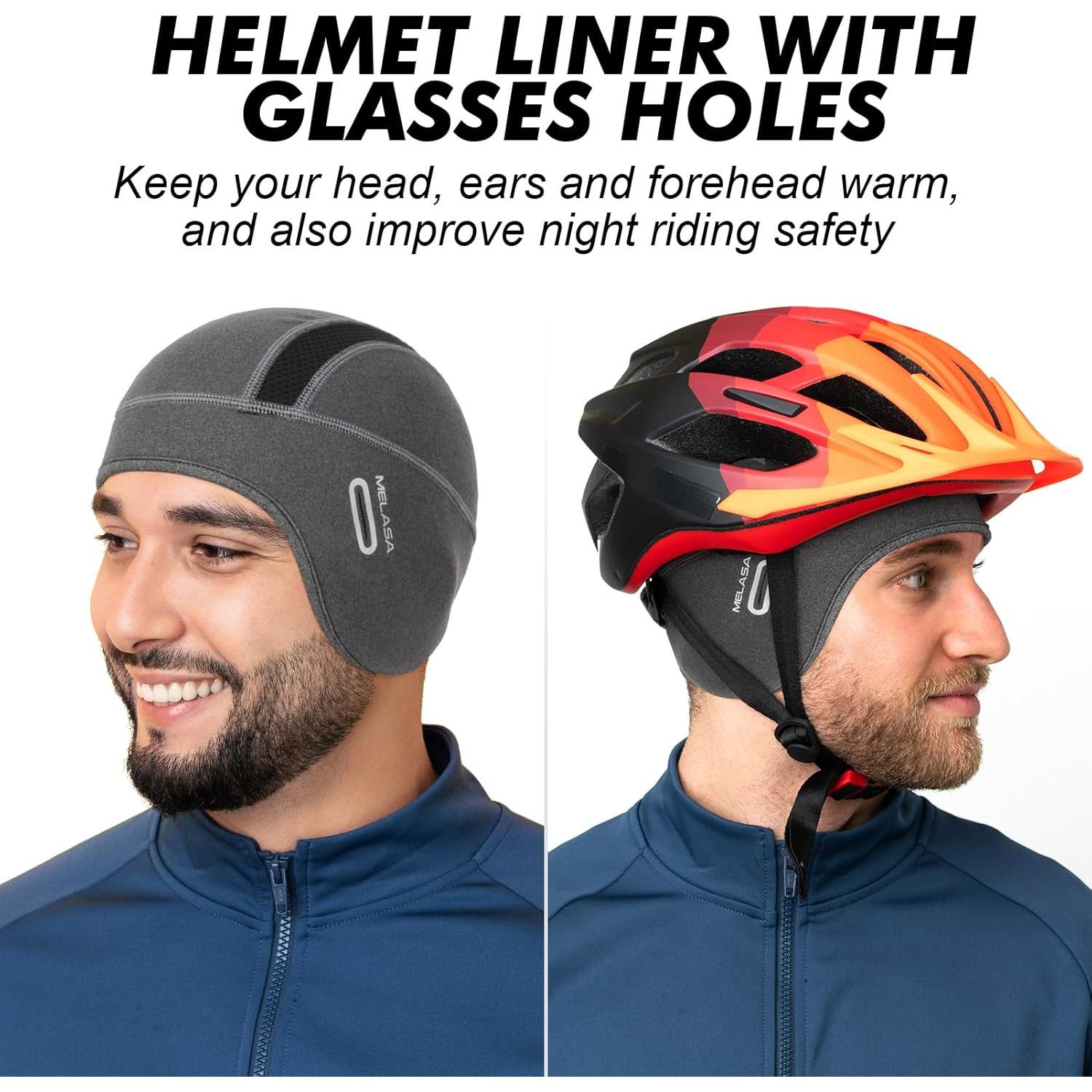 Gorro Térmico MELASA de Forro Polar para Ciclismo - Negro