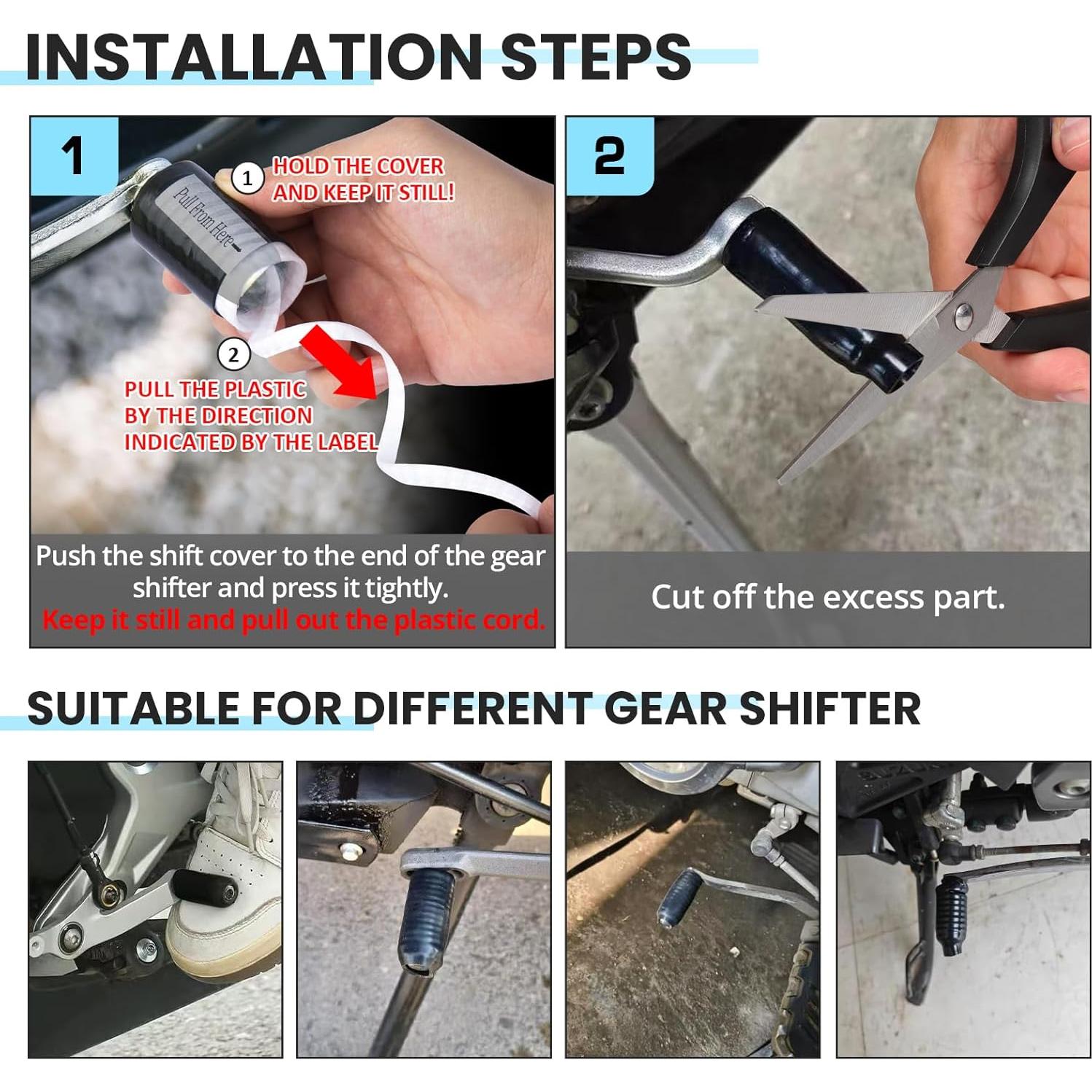 Protector de Zapatos KAMBOLLY para Cambiador de Motocicleta 3PCS