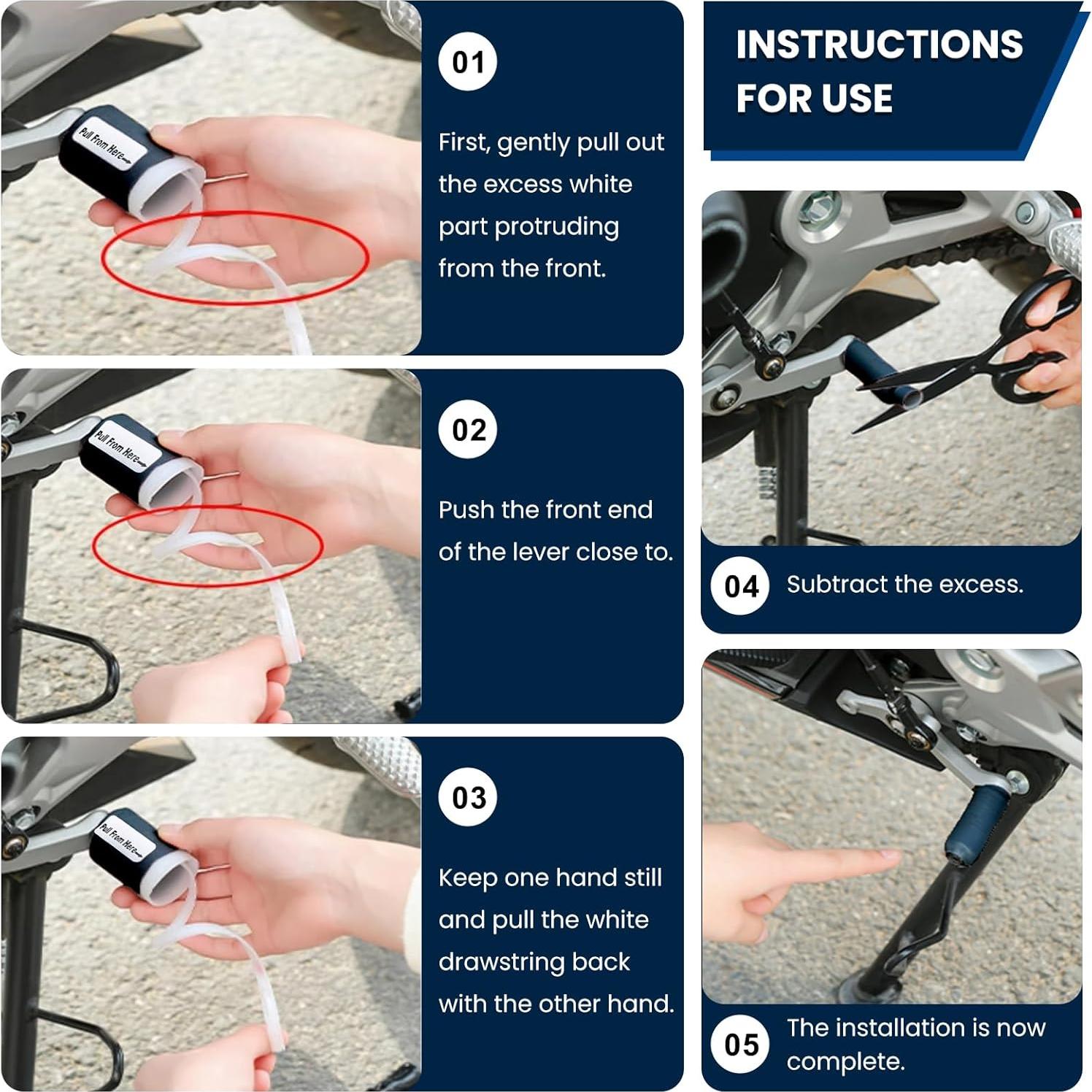 K-Shield 5 Piezas Protector de Zapatos para Motocicleta Negro