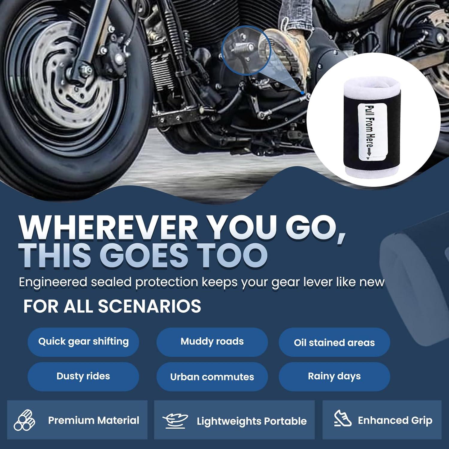 K-Shield 5 Piezas Protector de Zapatos para Motocicleta Negro