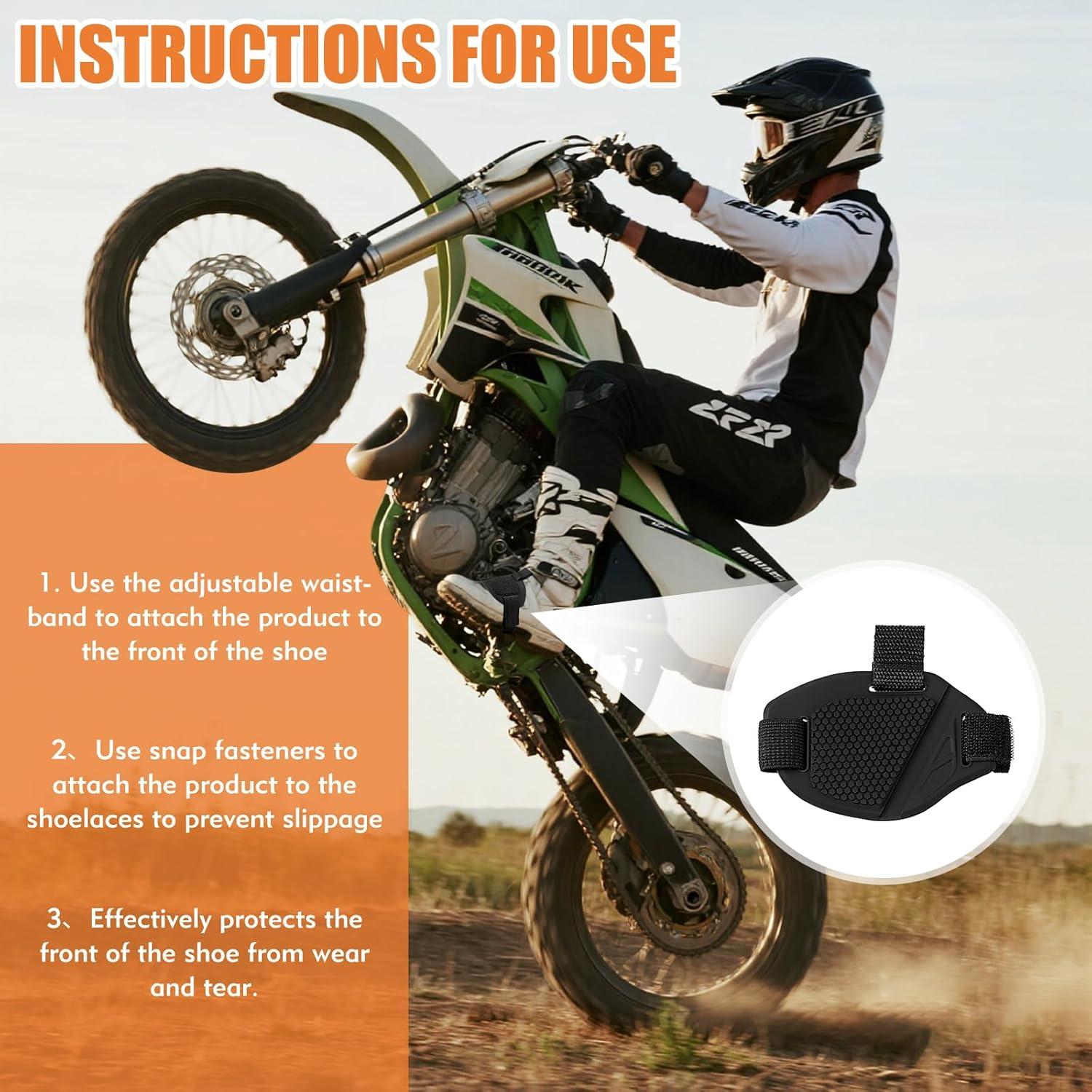 4 Protectores de Zapatos UYUOO para Motocicleta Negros