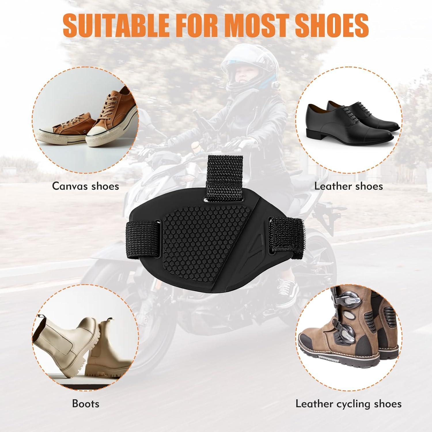 4 Protectores de Zapatos UYUOO para Motocicleta Negros