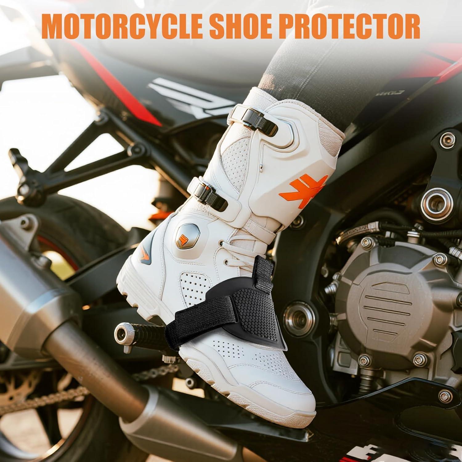 4 Protectores de Zapatos UYUOO para Motocicleta Negros