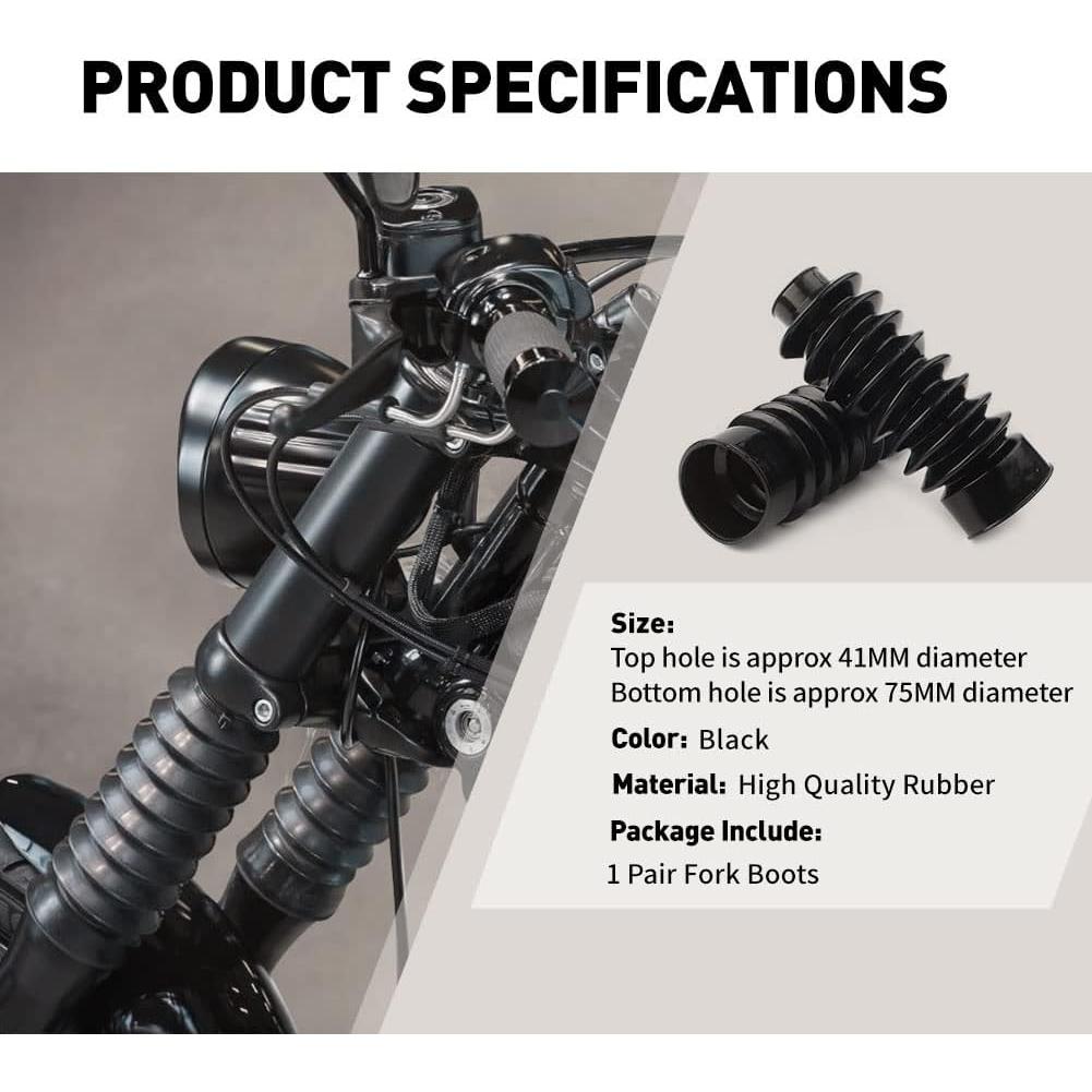 Cubiertas de Horquilla de Goma Newsmarts 41mm para Harley