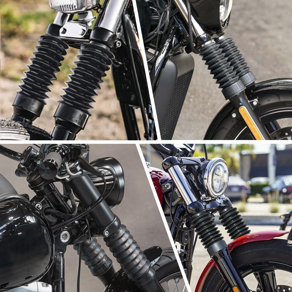 Cubiertas de Horquilla de Goma Newsmarts 41mm para Harley
