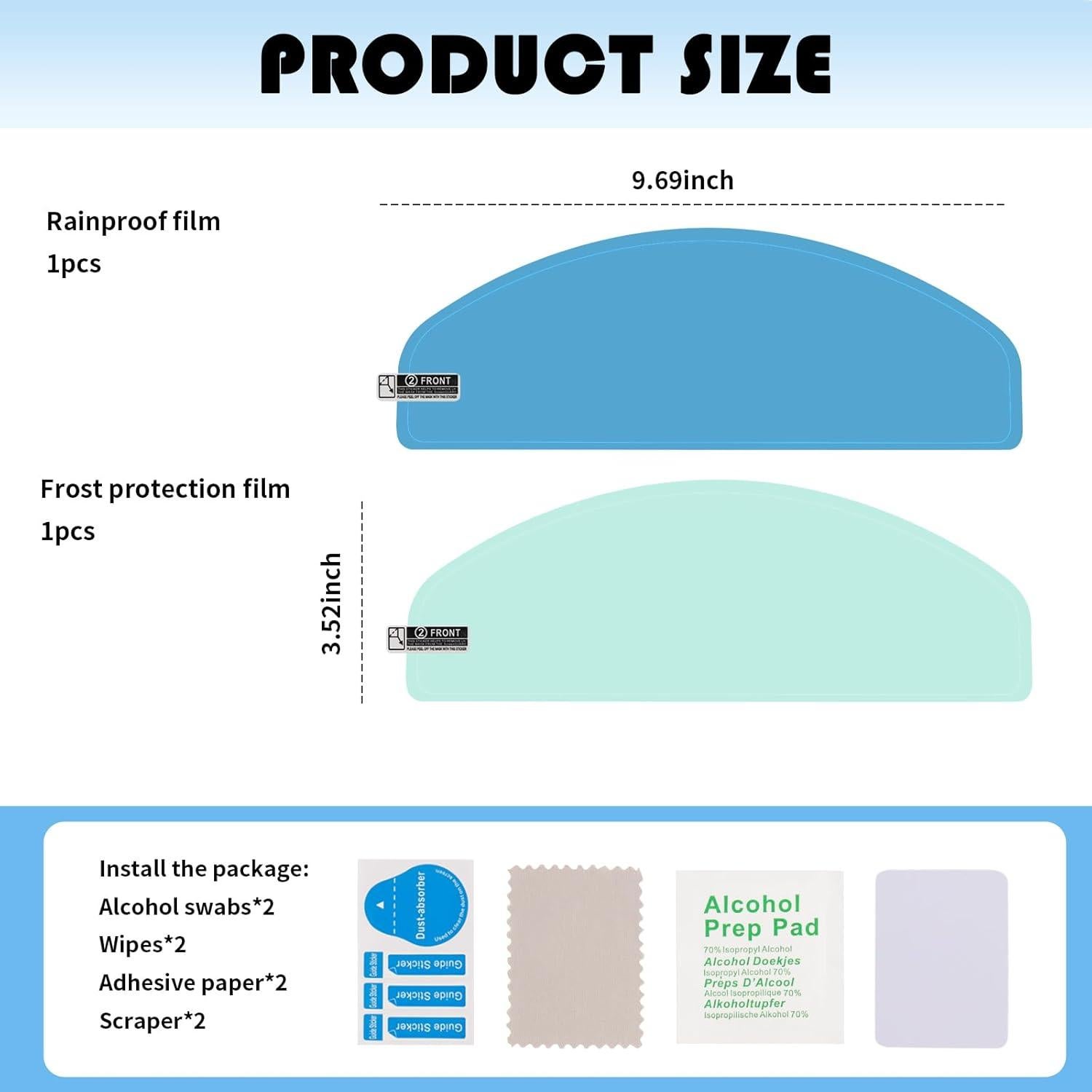 Película Antivaho para Visera de Casco YGDMD 24.6x8.9cm