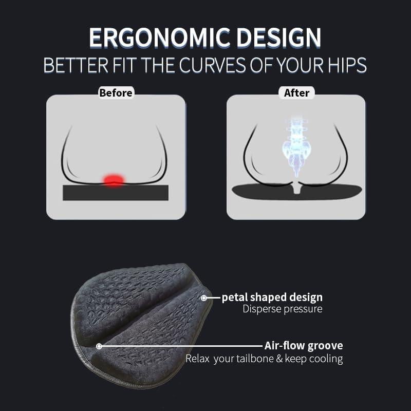 Cojín de Asiento de Gel Feiteplus con Estructura 3D Antideslizante